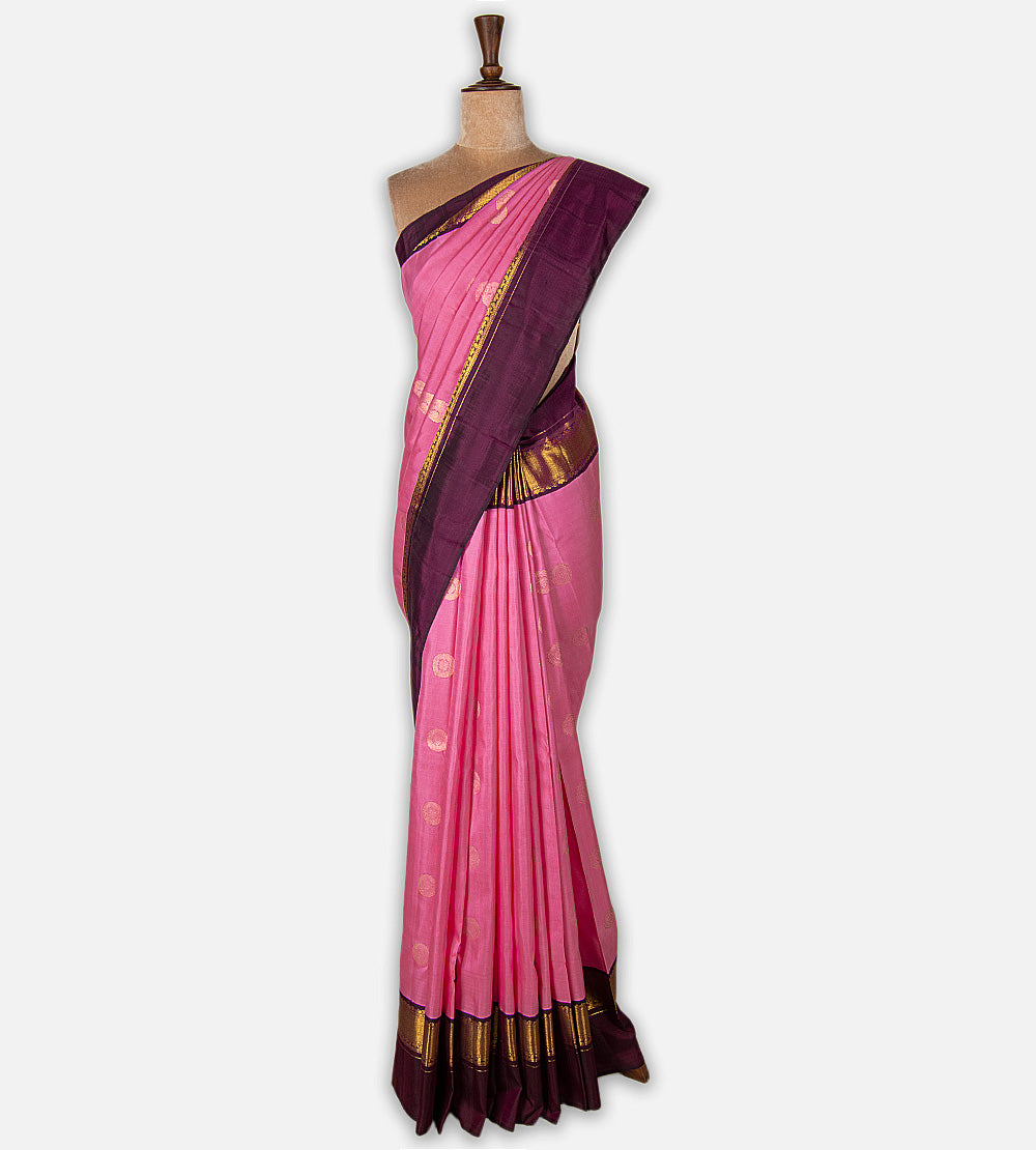Light Pink Kanchipuram Silk Saree