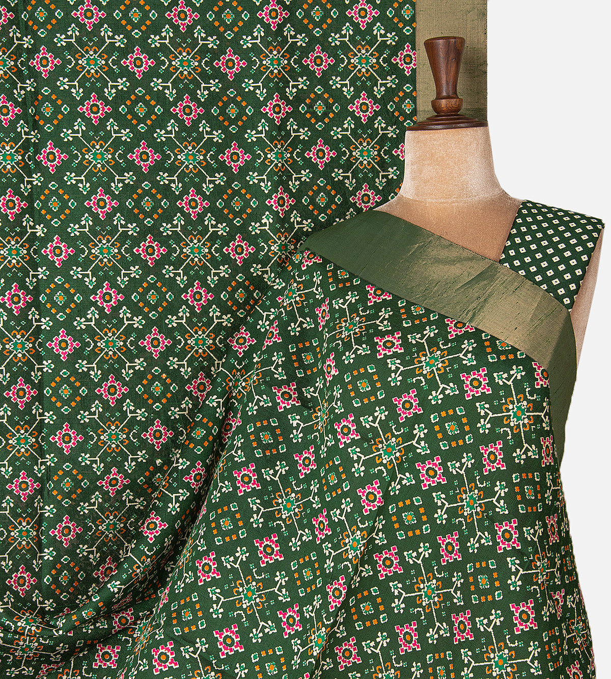 Green Raw Silk Saree