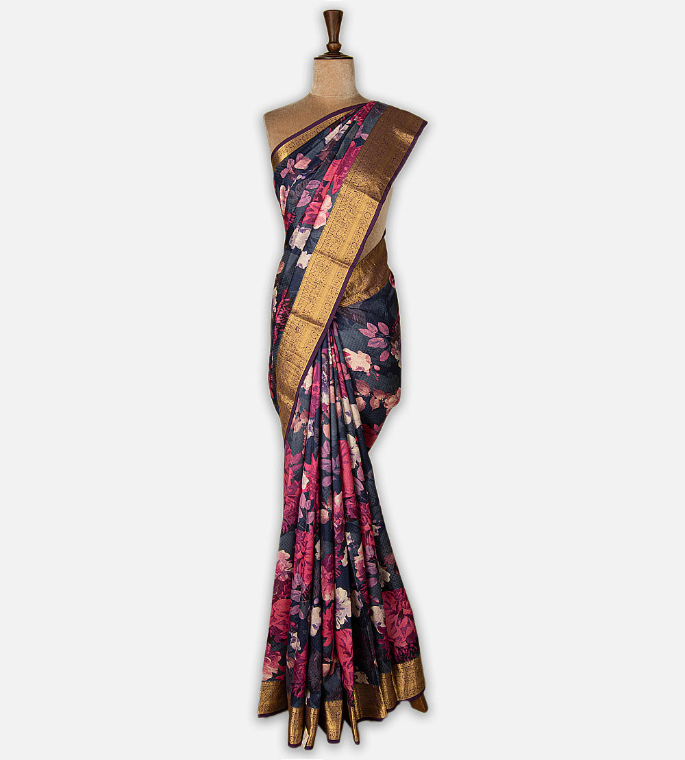 Blue Soft Silk Saree
