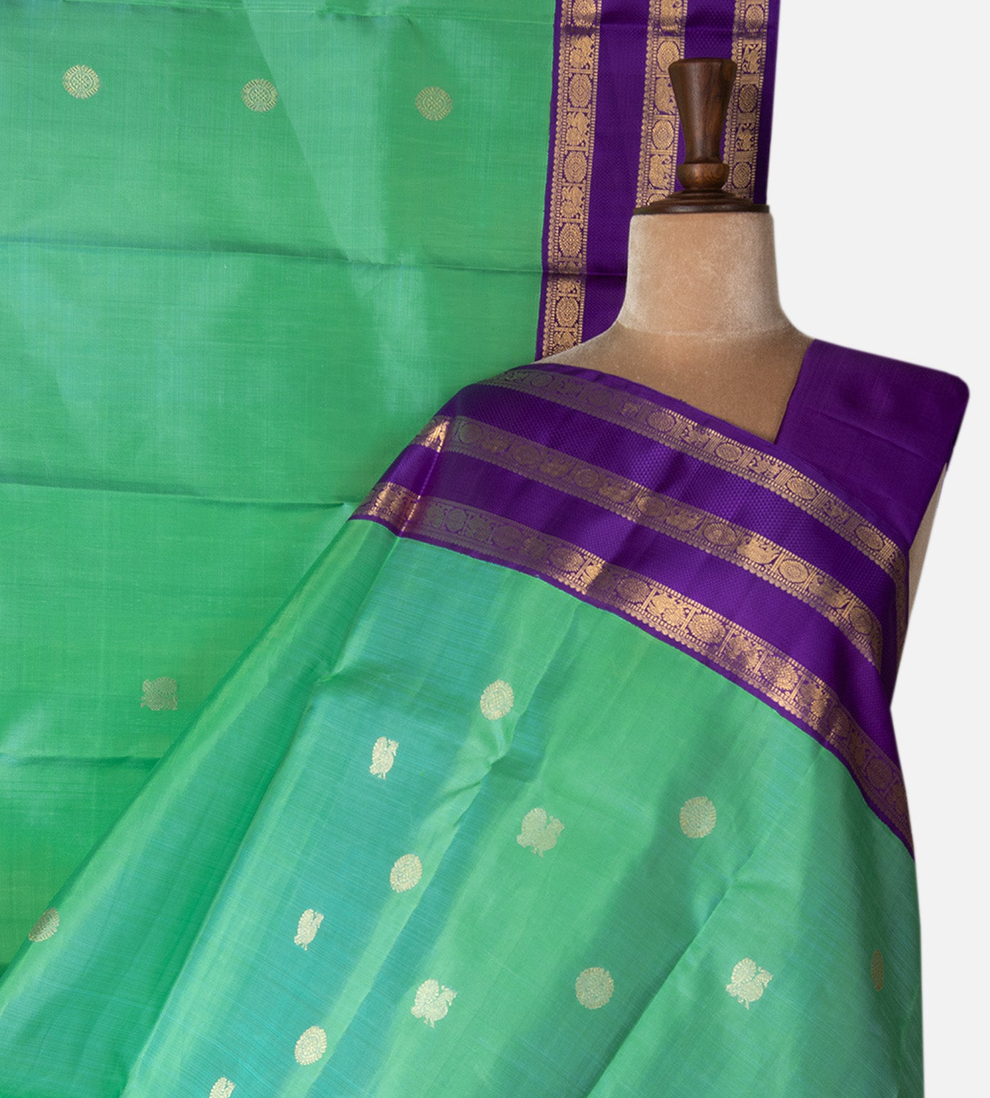 Jade Green Kanchipuram Silk Saree