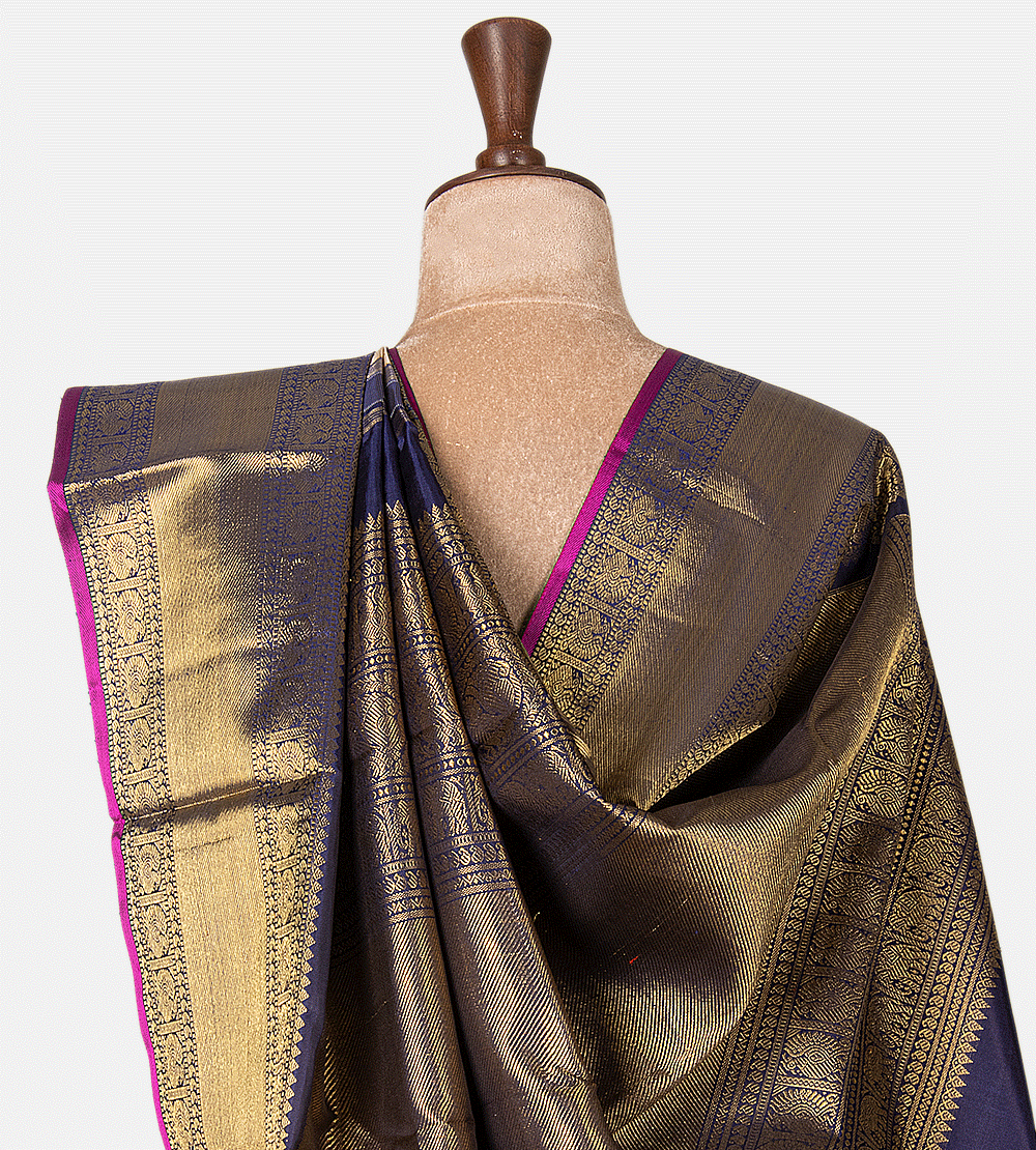 Deep Beige Kanchipuram Silk Saree