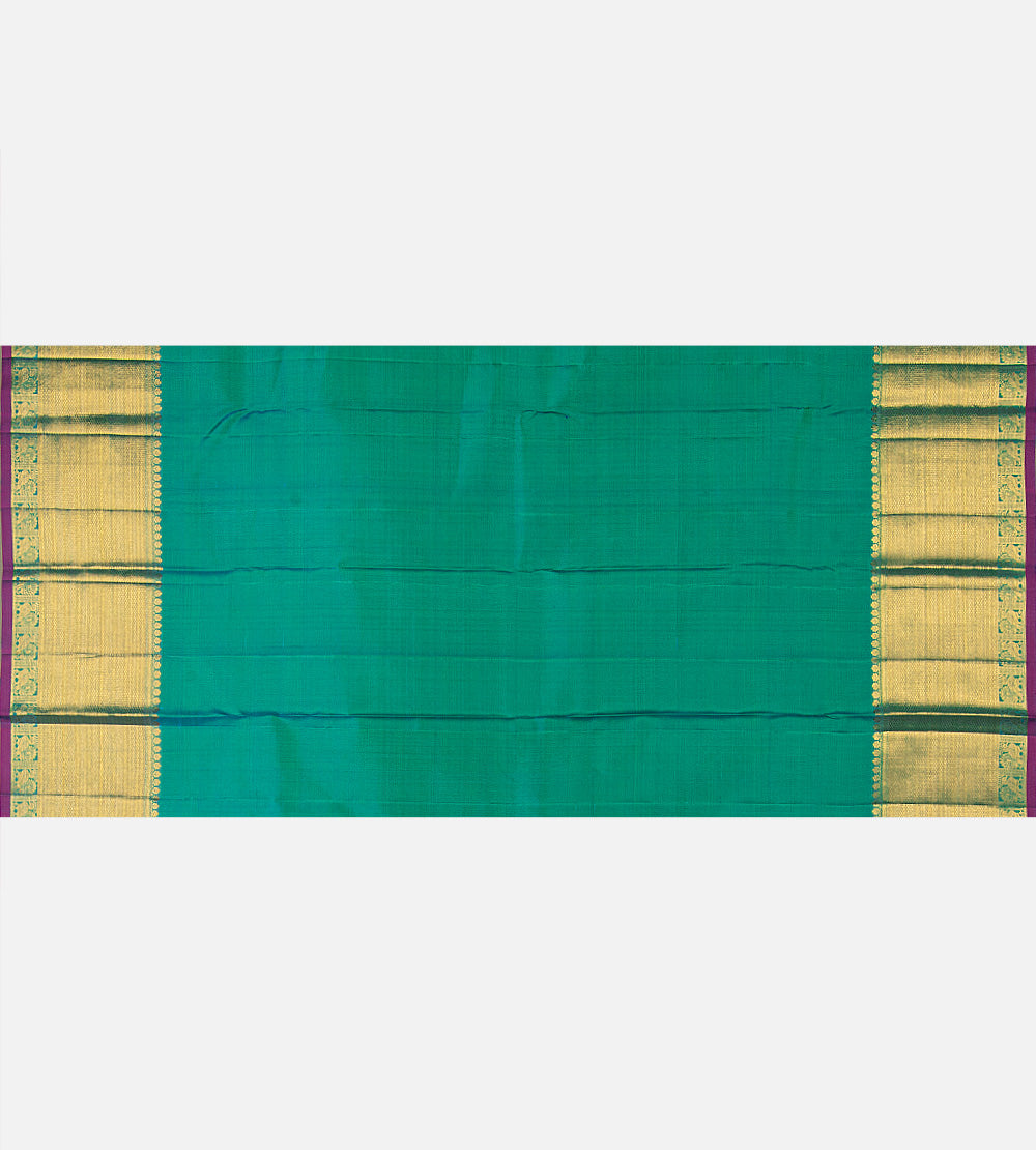 Peacock Green Kanchipuram Silk Saree