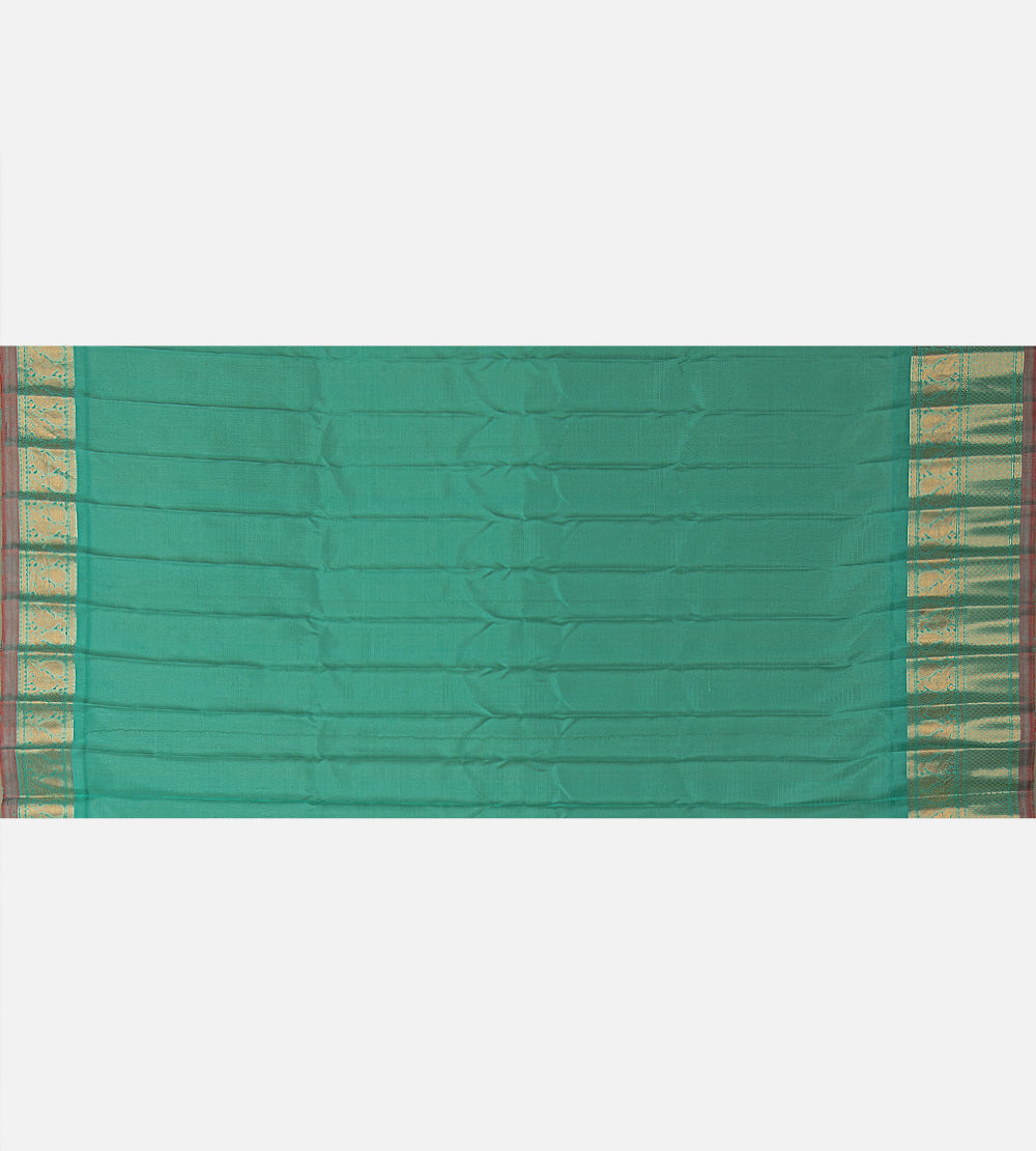 Yellow Gadwal Silk Saree