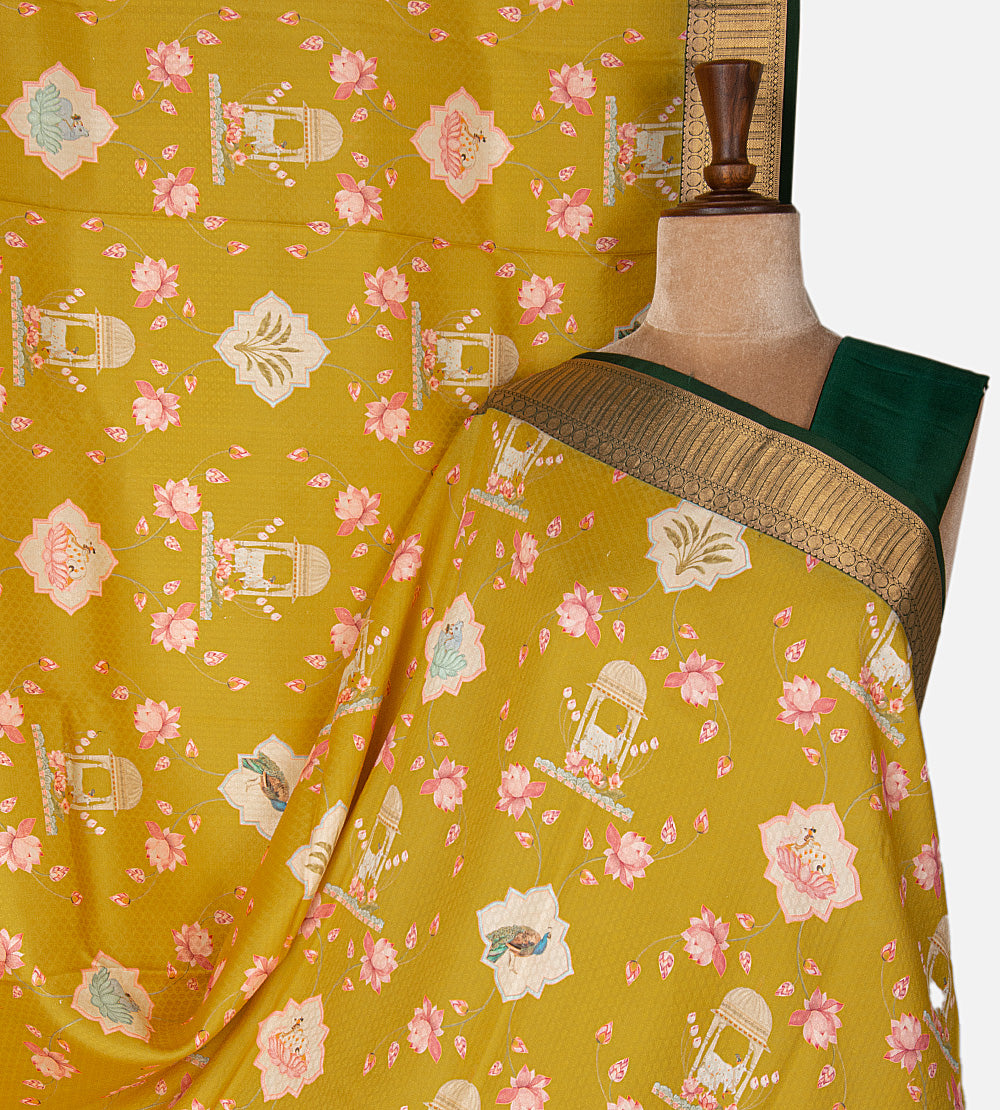 Gold Colour Soft Silk Saree