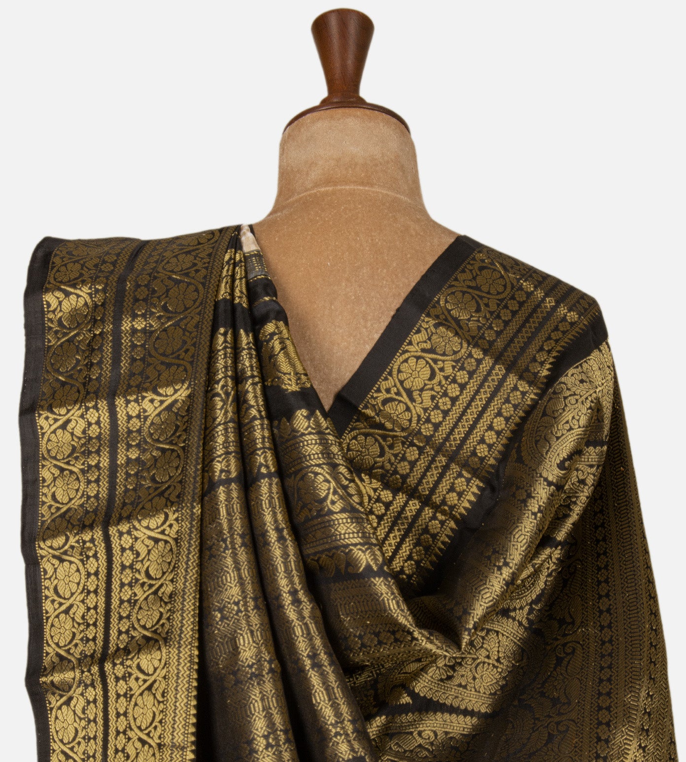 Beige Gadwal Silk Saree