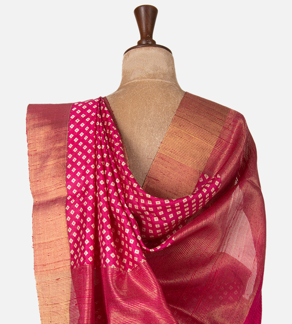 Pink Raw Silk Saree