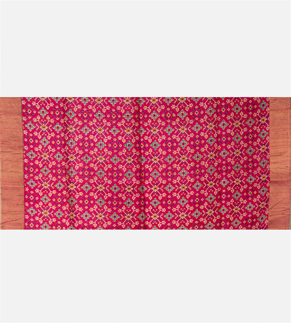 Pink Raw Silk Saree