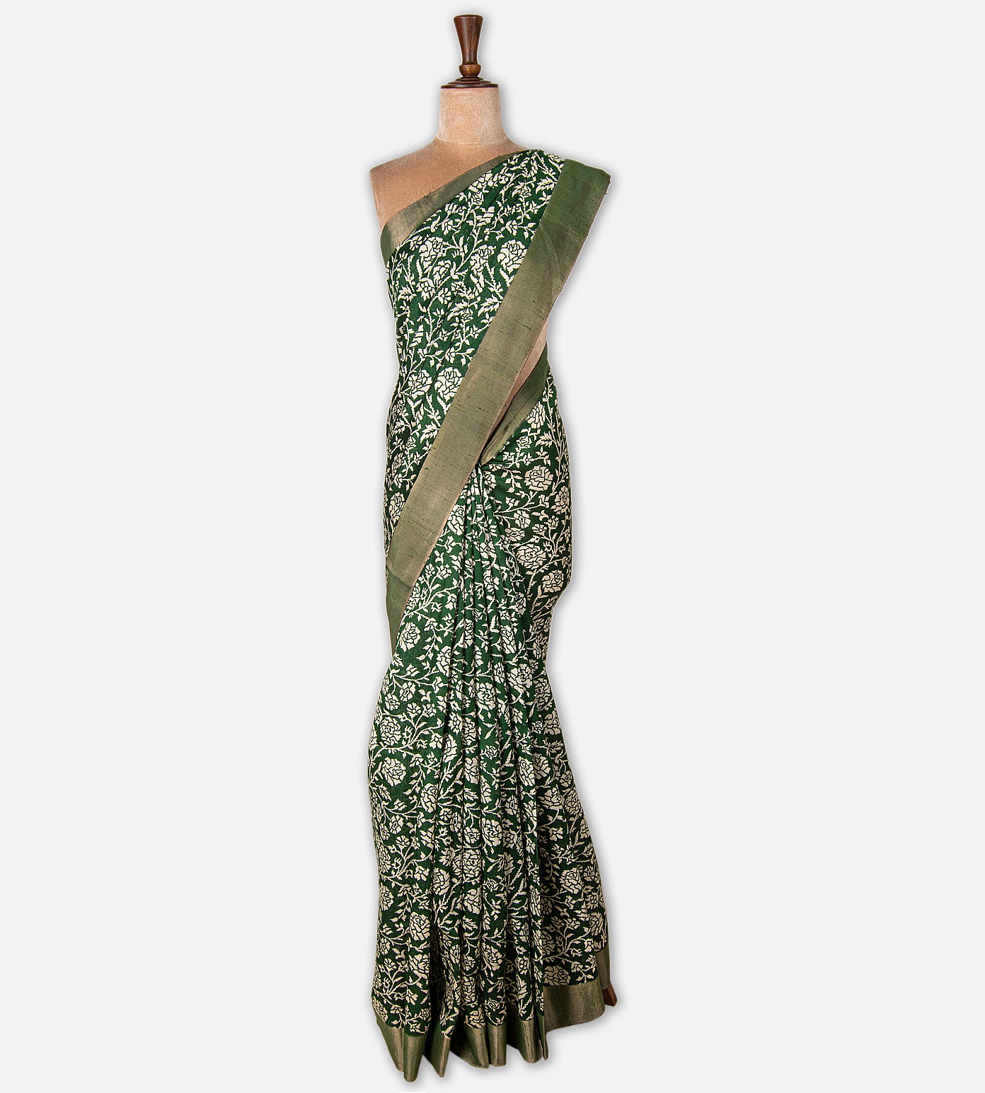 Green Raw Silk Saree