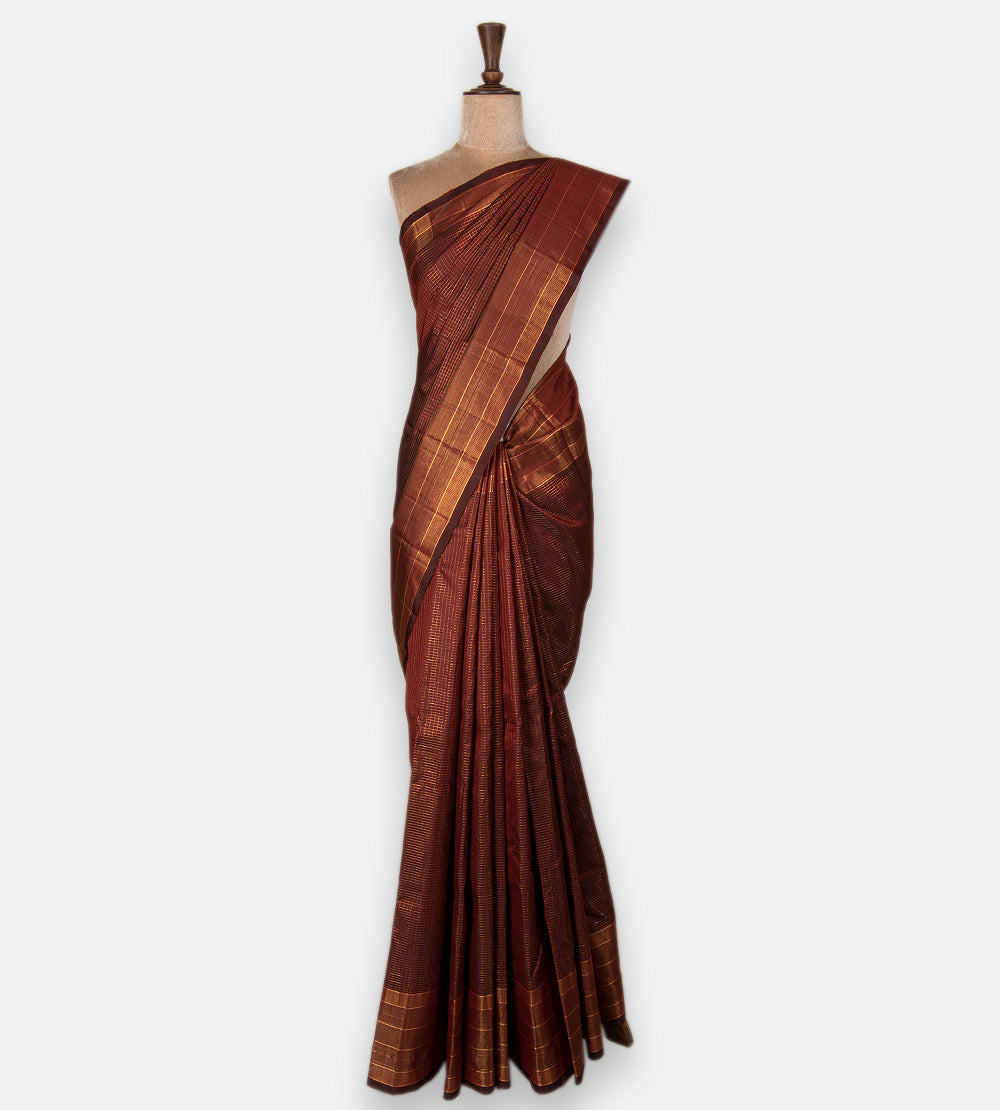 Maroon Kanchipuram Silk Saree
