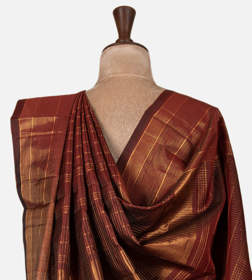 Maroon Kanchipuram Silk Saree