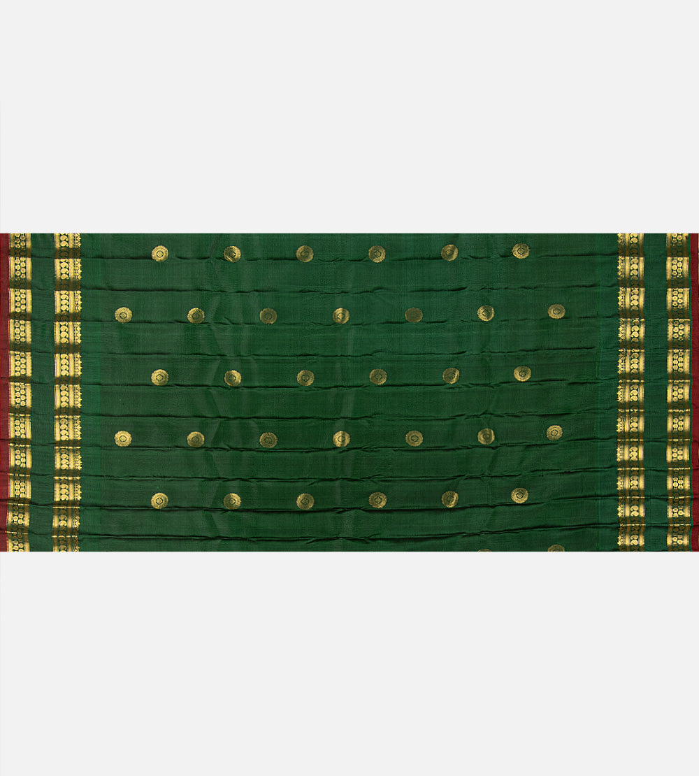 Red Gadwal Silk Saree