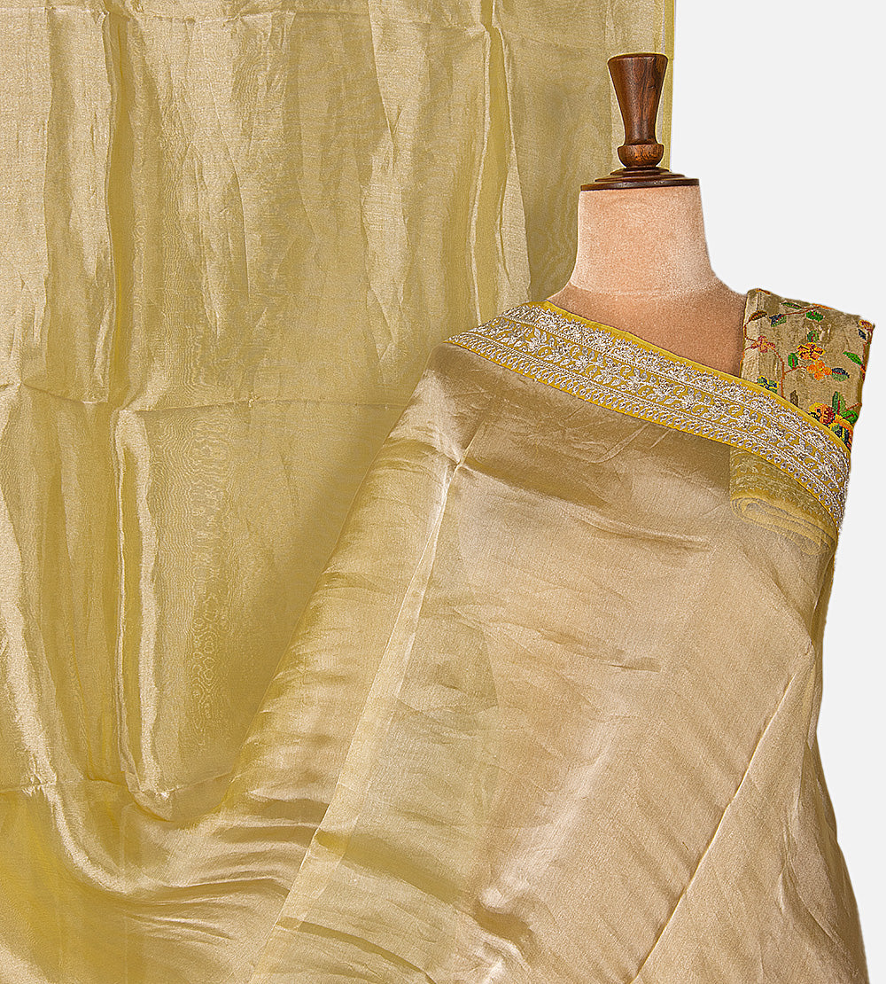Yellow Organza Saree