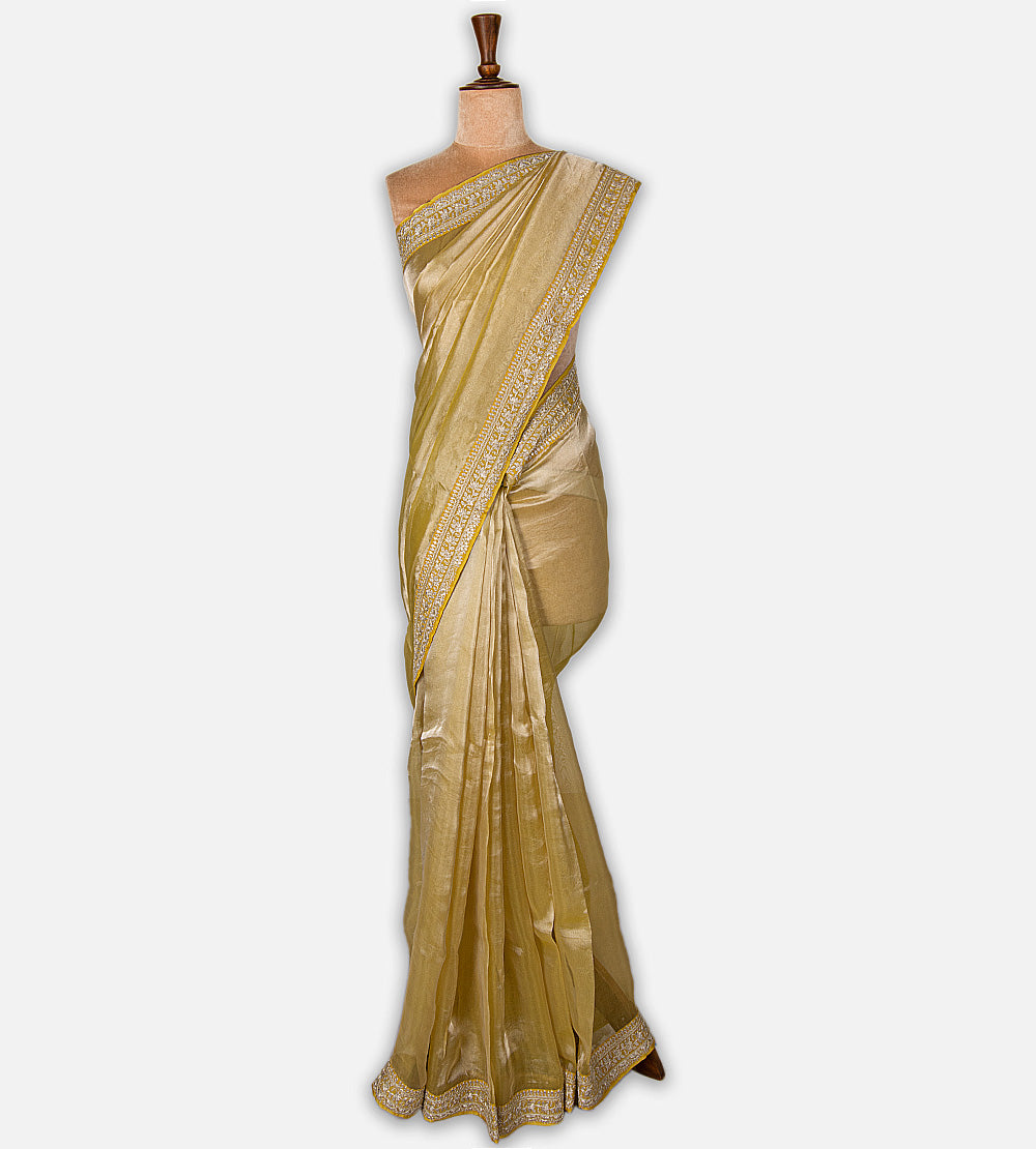 Yellow Organza Saree