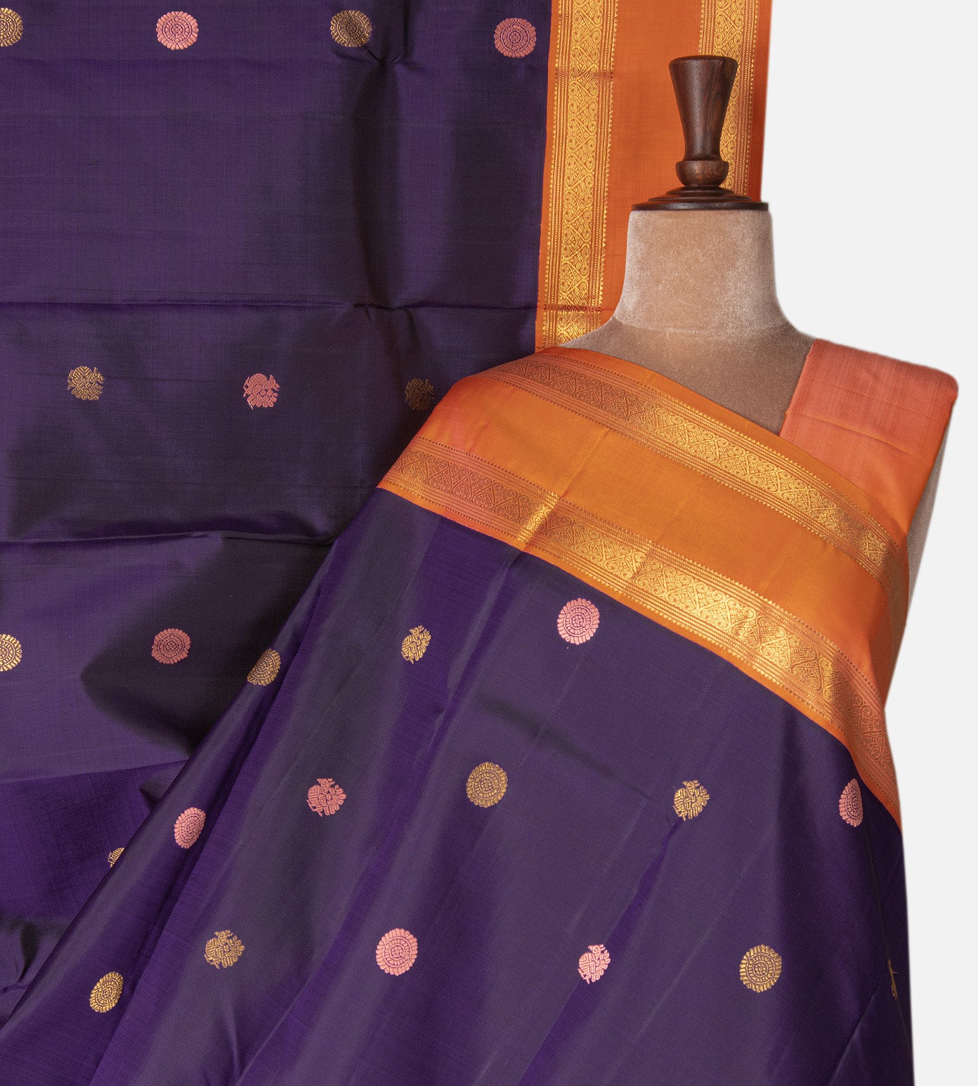 Purple Kanchipuram Silk Saree