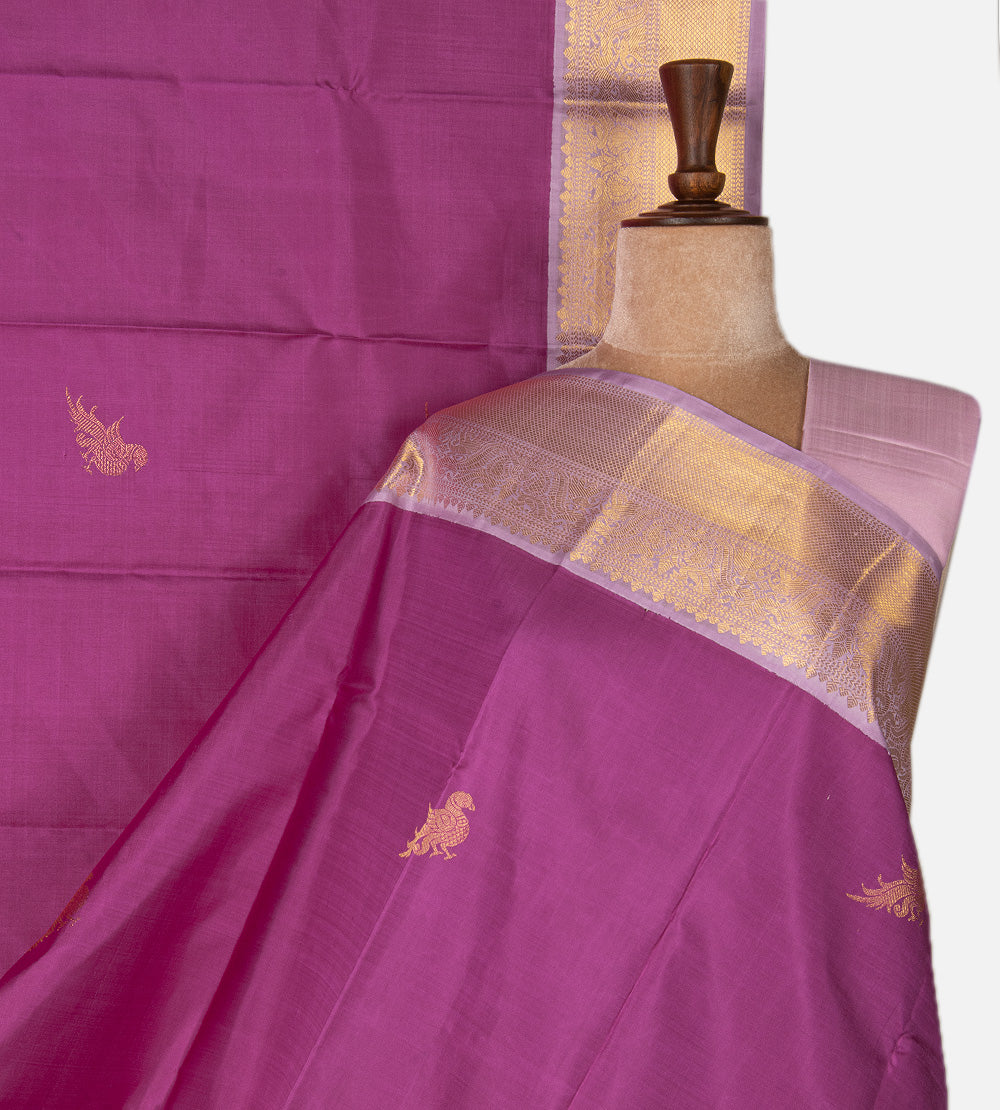Pink Kanchipuram Silk Saree