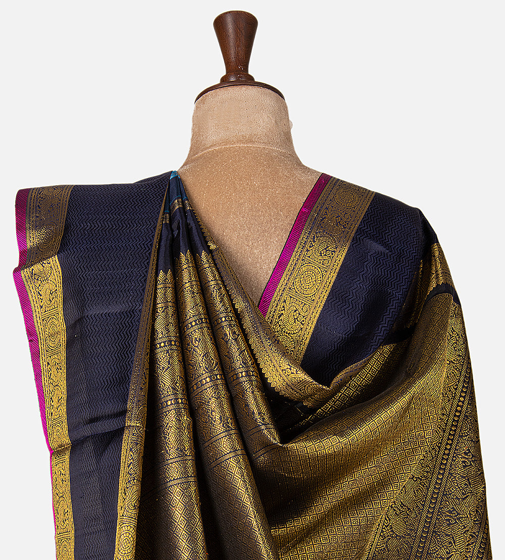 Blue Kanchipuram Silk Saree