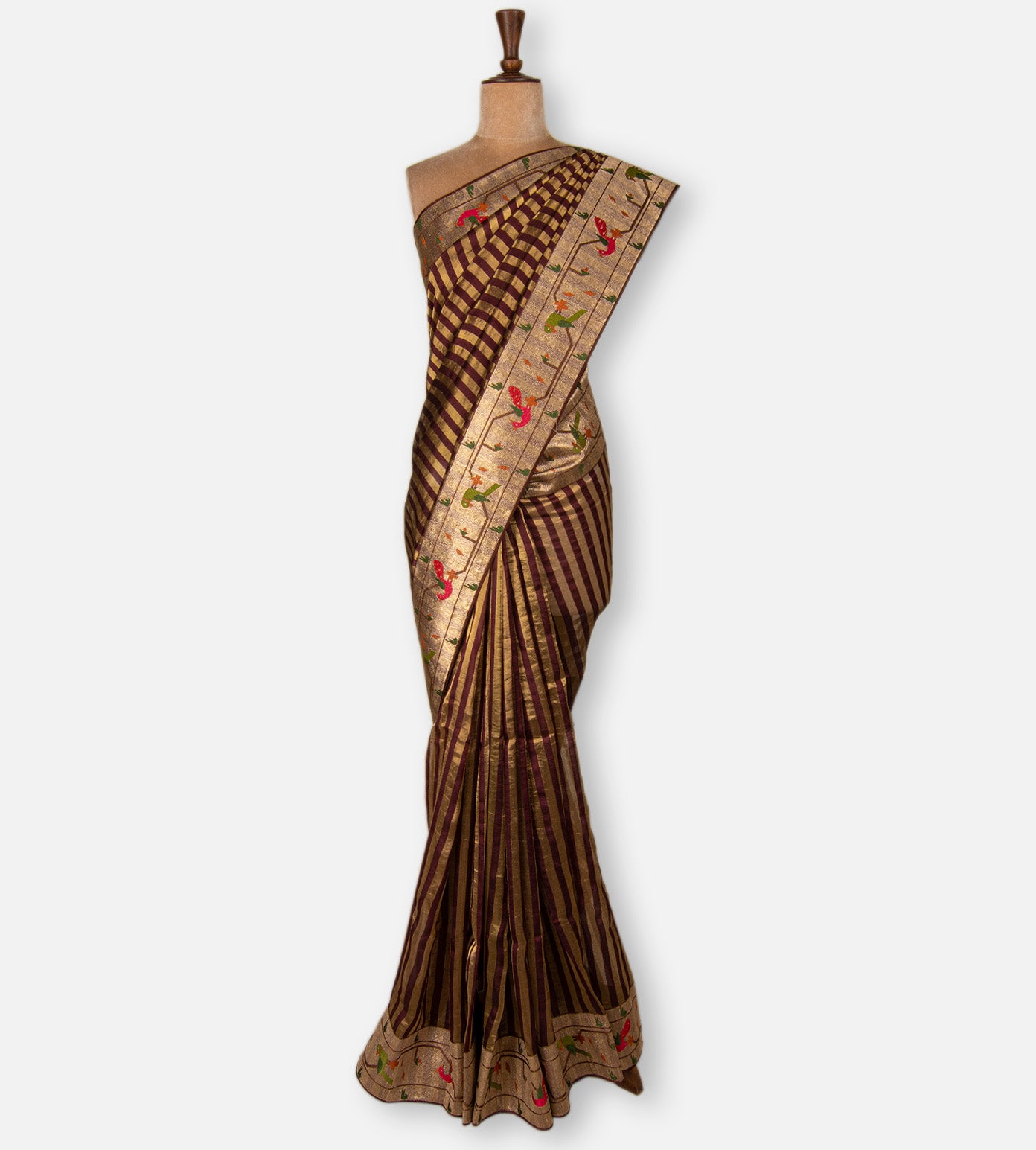 Deep Maroon Organza Saree