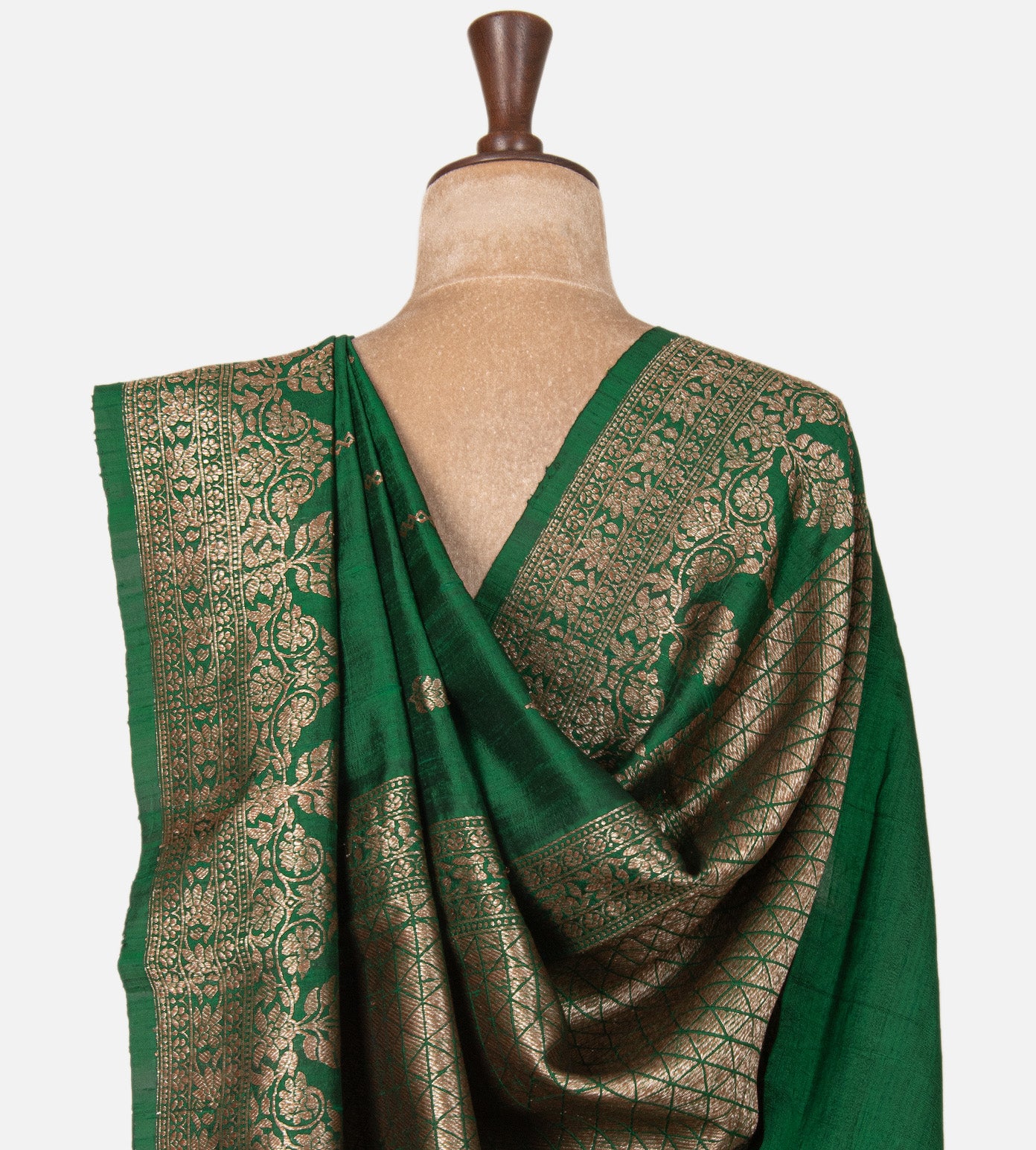 Green Banarasi Tussar Saree