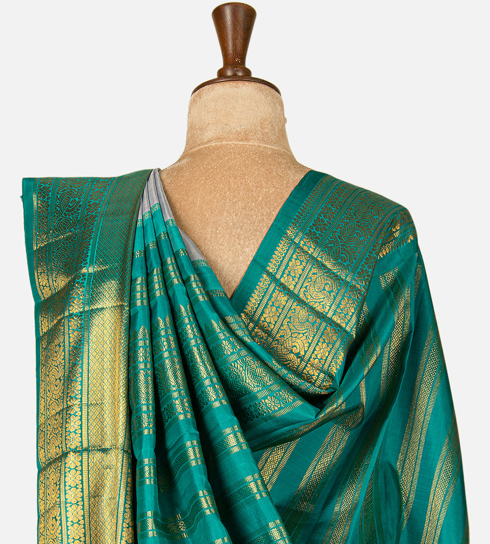 Grey Kanchipuram Silk Saree