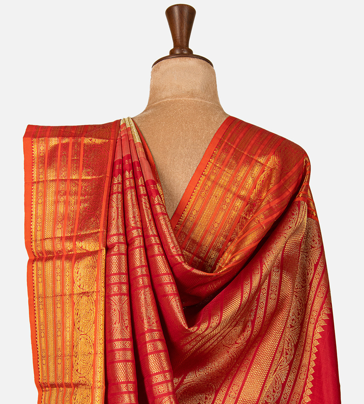 Beige Kanchipuram Silk Saree