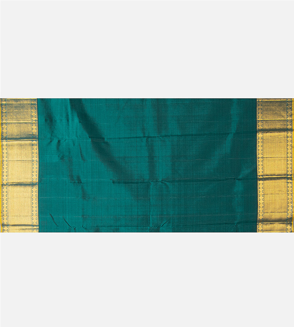 Teal Green Kanchipuram Silk Saree