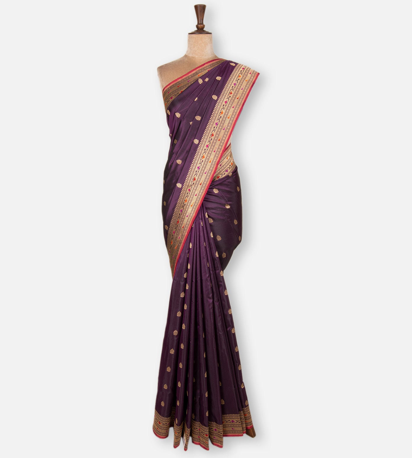 Purple Banarasi Silk Saree