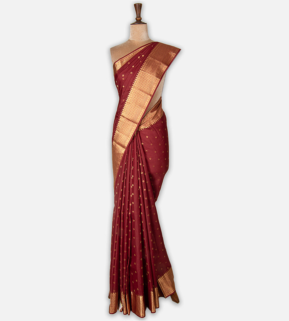 Maroon Soft Silk Saree