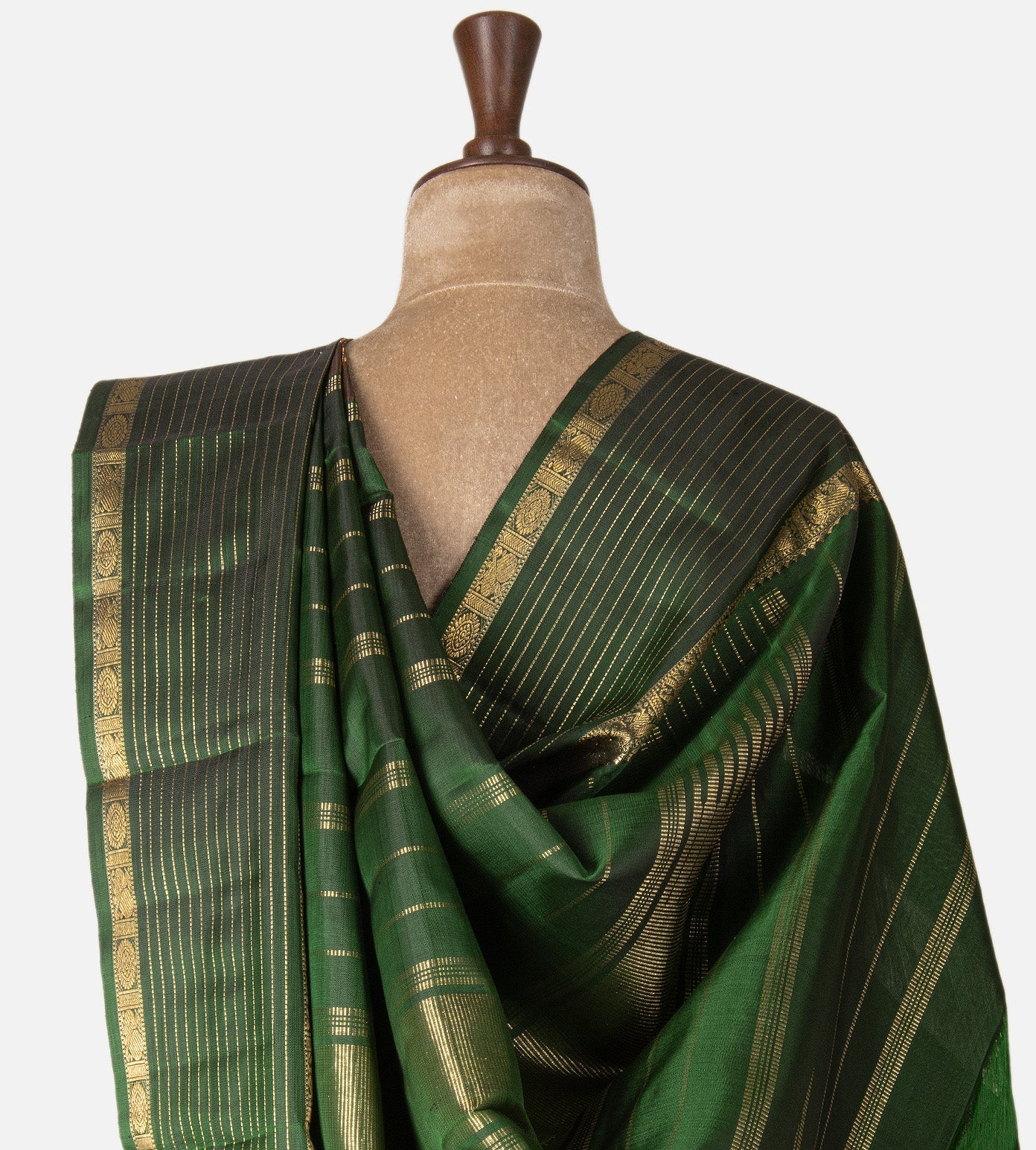 Rust Red Kanchipuram Silk Saree