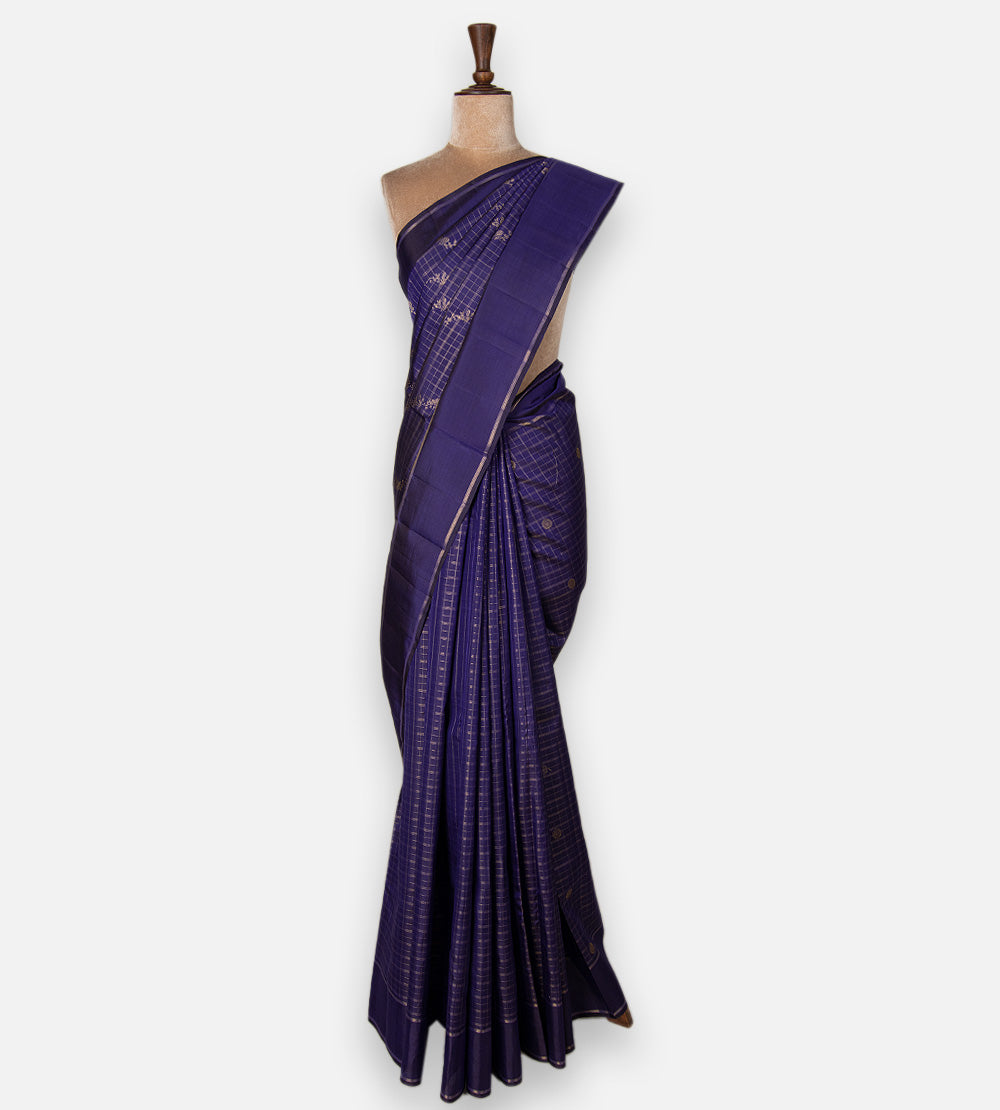 Blue Kanchipuram Silk Saree