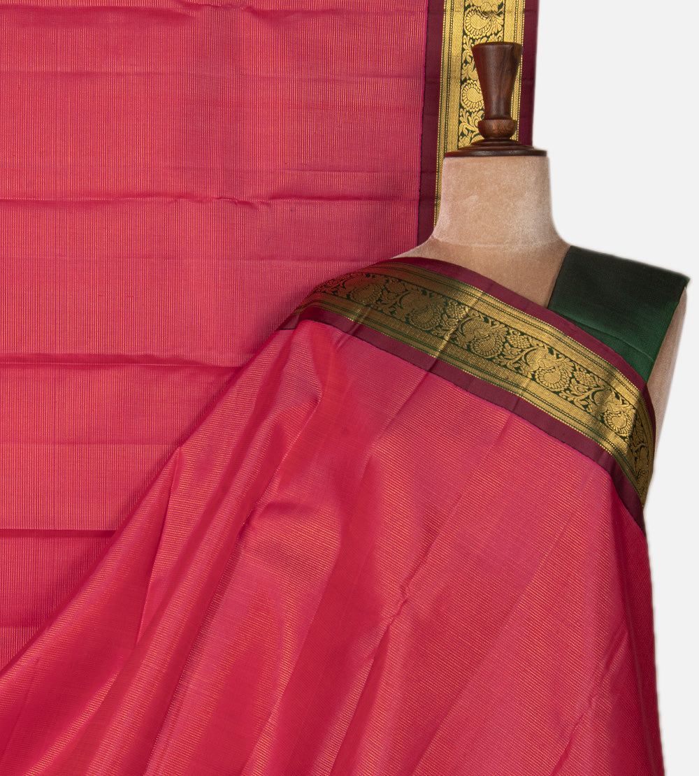 Pink Kanchipuram Silk Saree