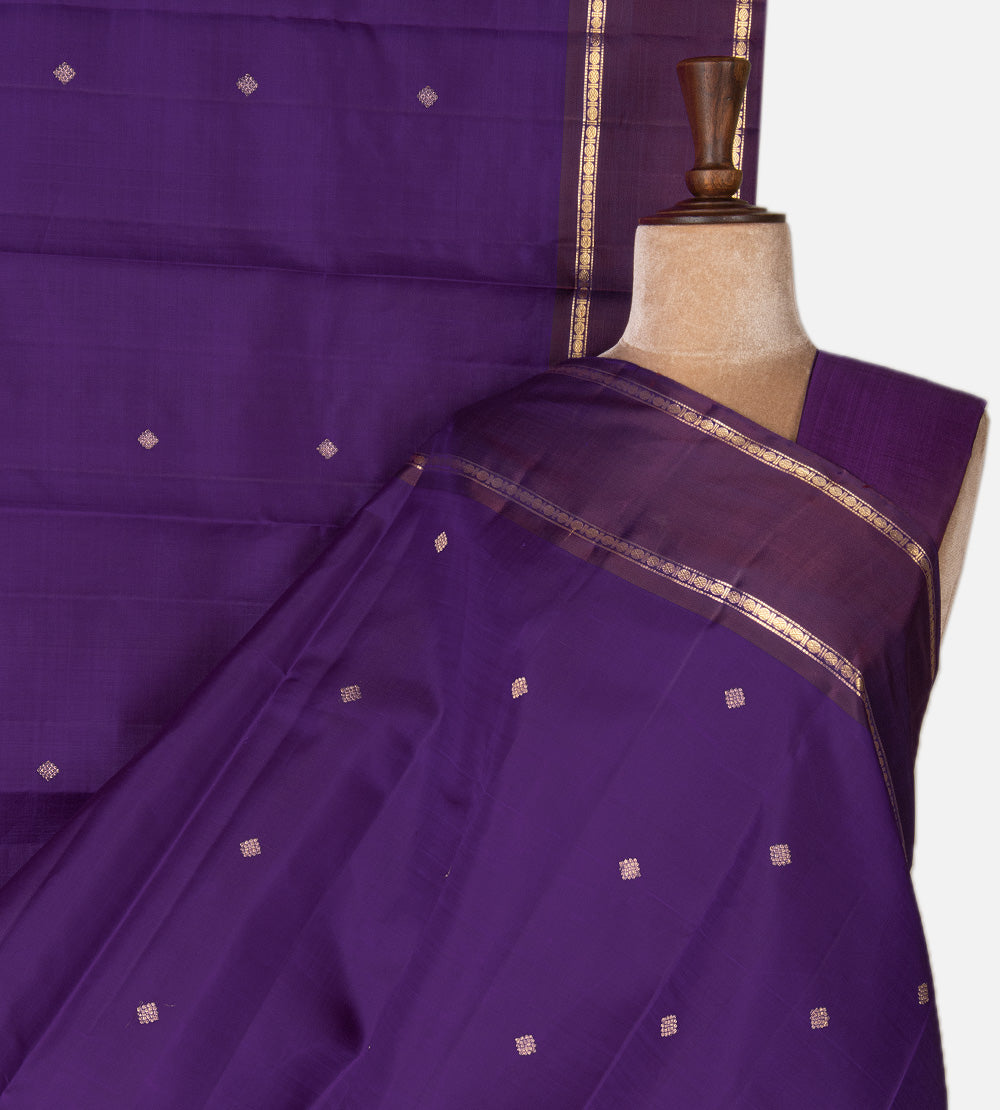 Purple Kanchipuram Silk Saree