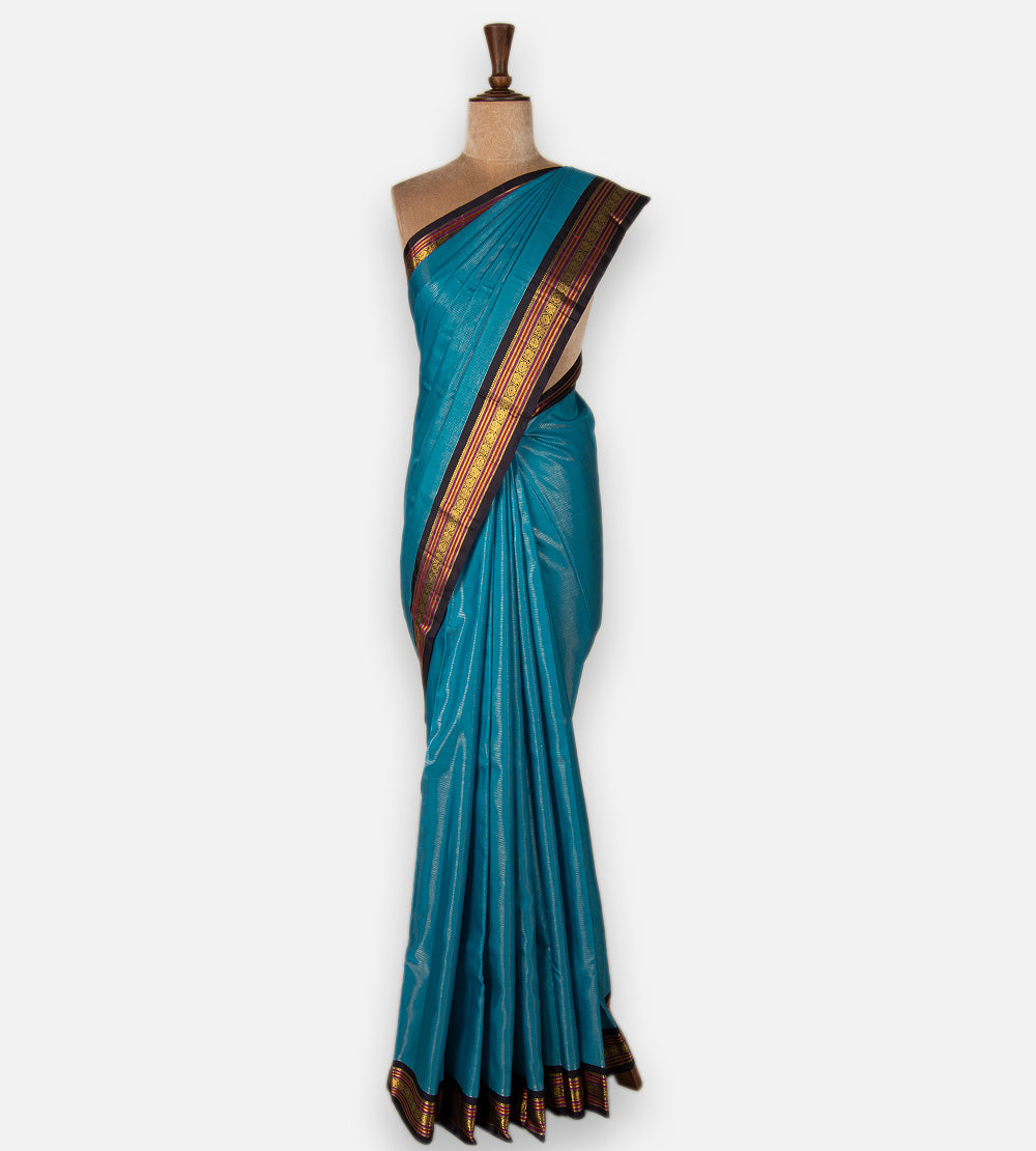 Blue Kanchipuram Silk Saree