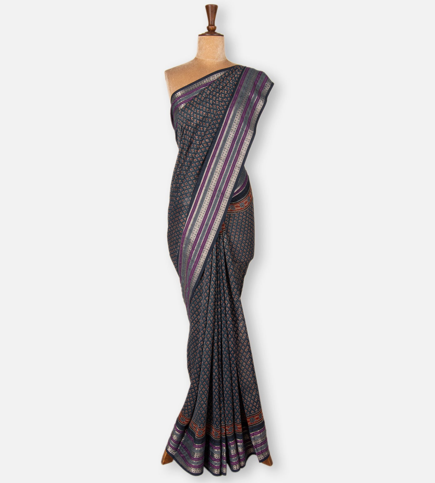 Blue Chanderi Cotton Saree