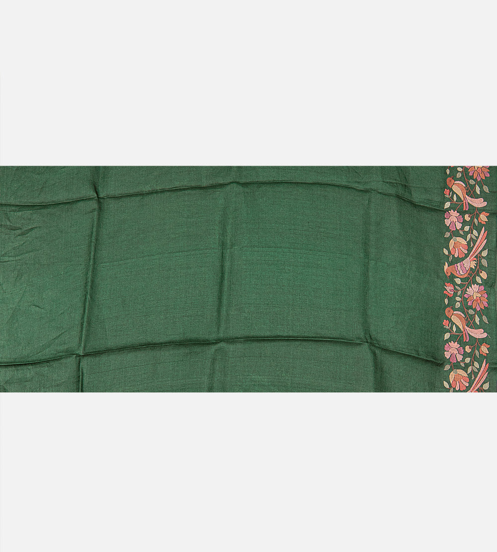 Green Tussar Saree