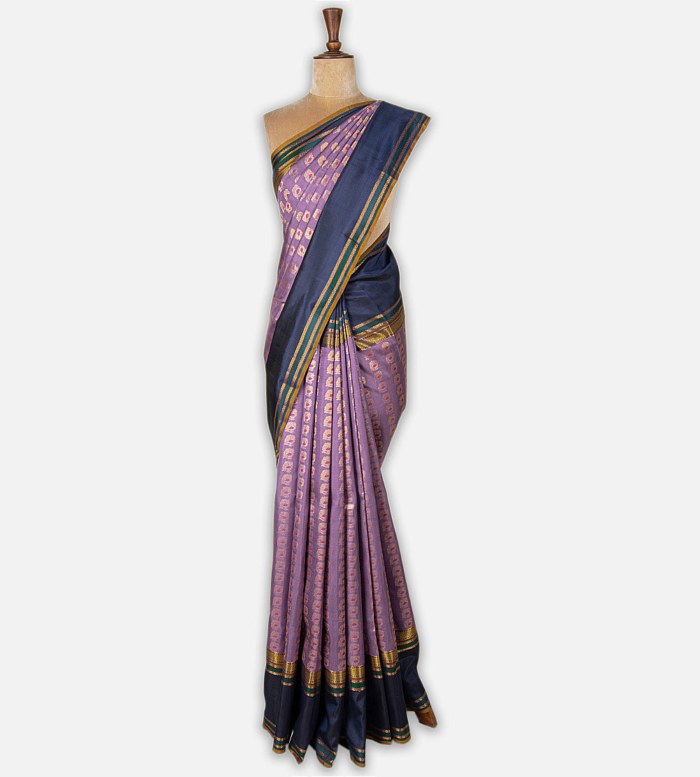 Lavender Kanchipuram Silk Saree
