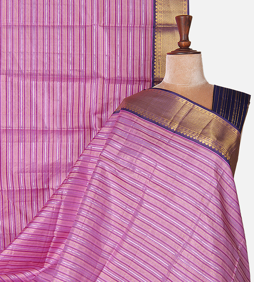 Pink Kanchipuram Silk Saree