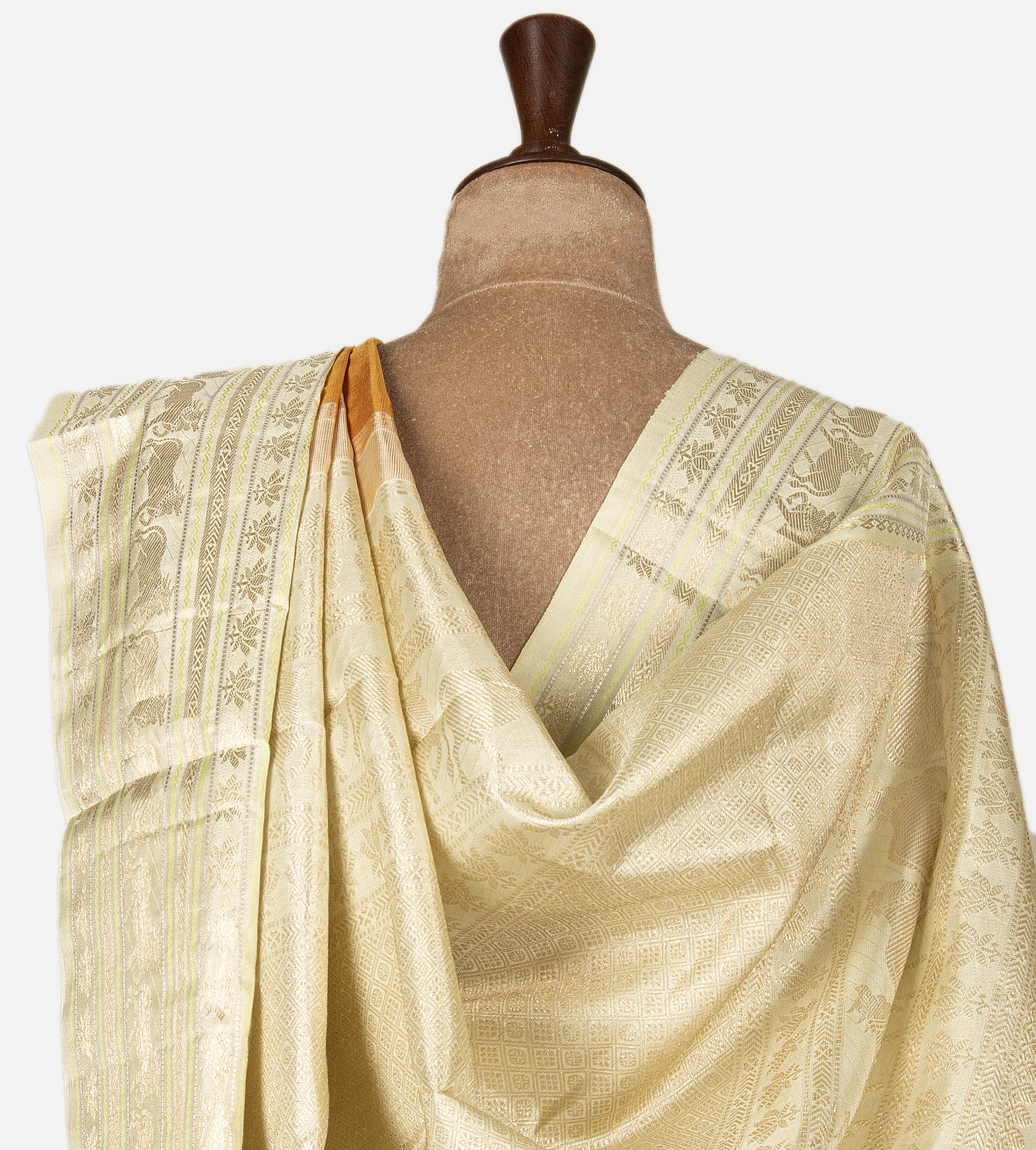 Yellow Kanchipuram Silk Saree