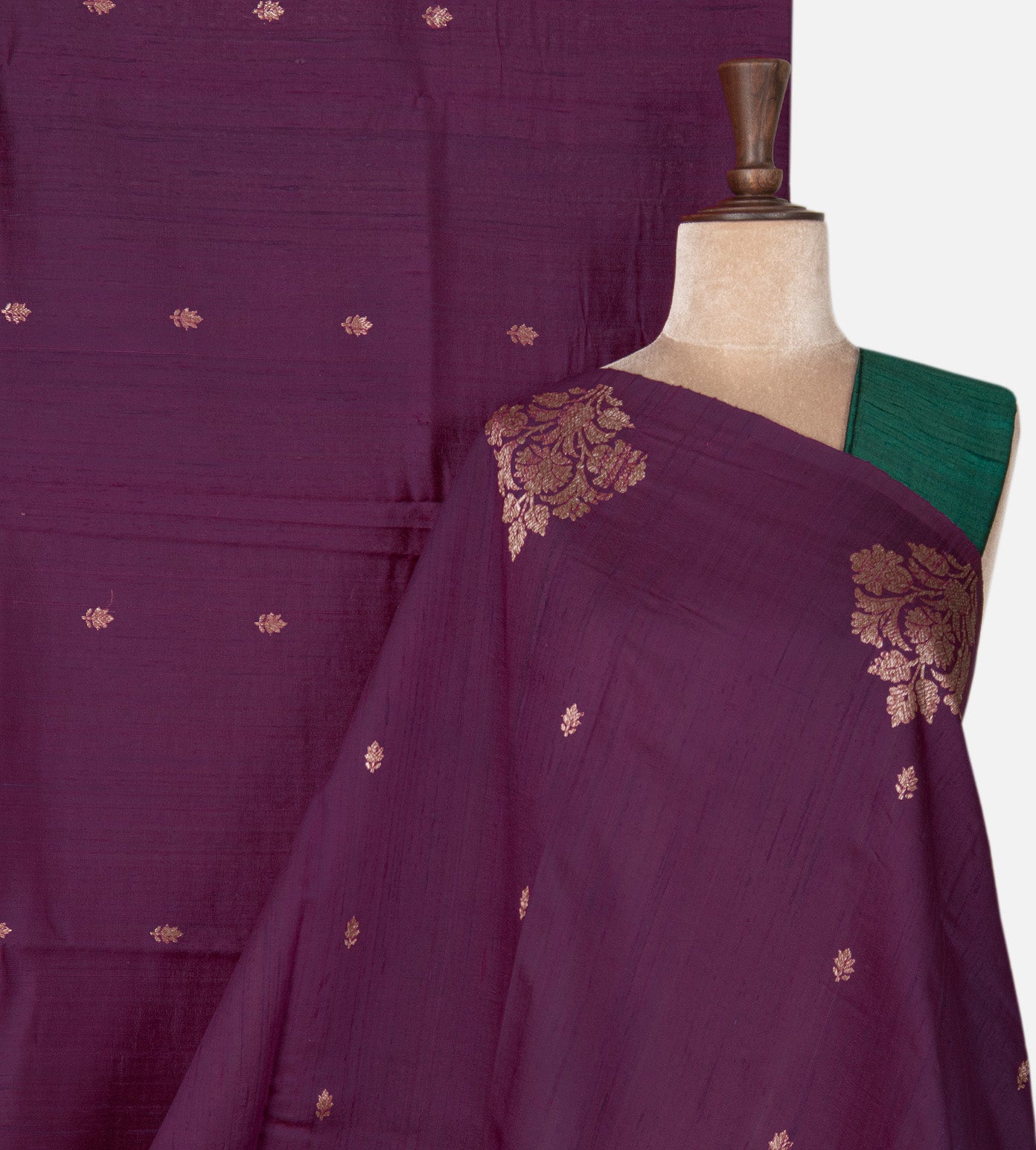 Purple Banarasi Tussar Saree