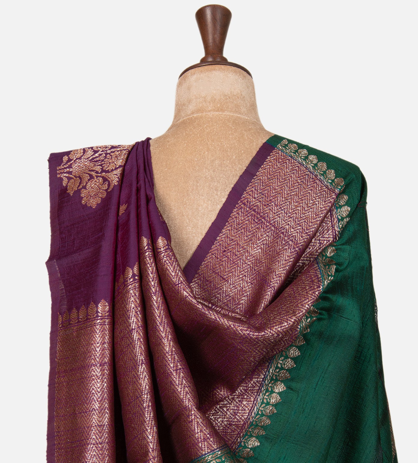 Purple Banarasi Tussar Saree