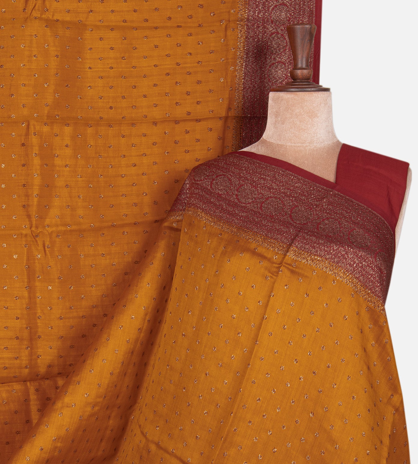 Mustard Yellow Chaniya Silk Saree