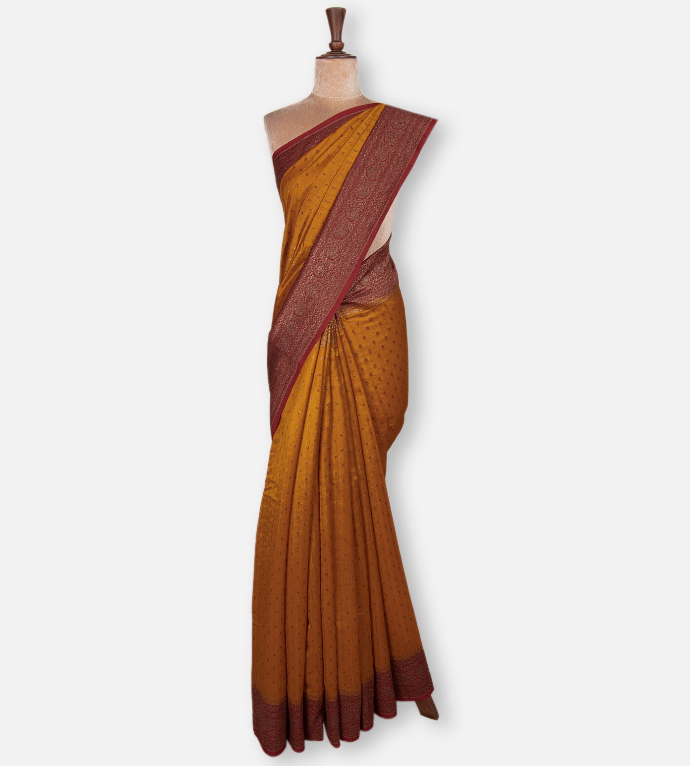 Mustard Yellow Chaniya Silk Saree