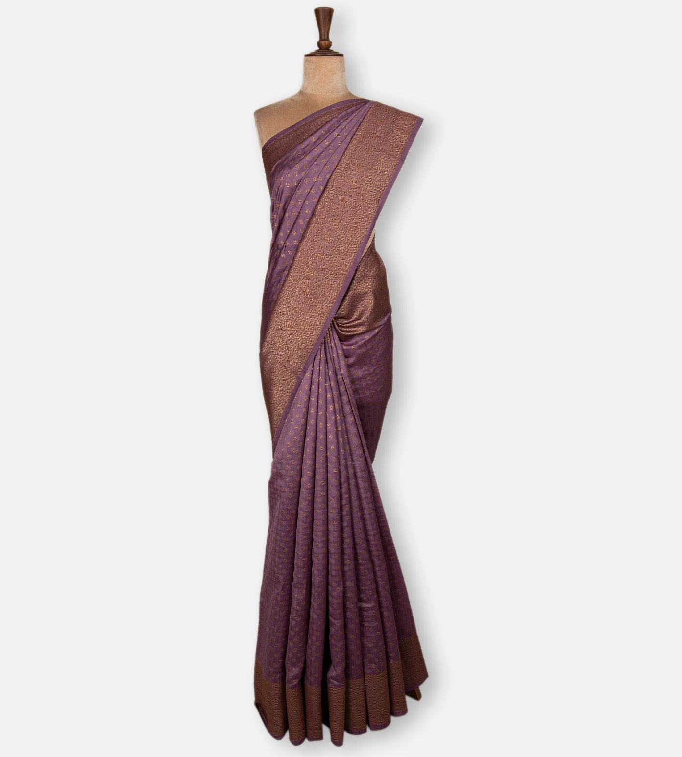 Dusty Lavender Chaniya Silk Saree