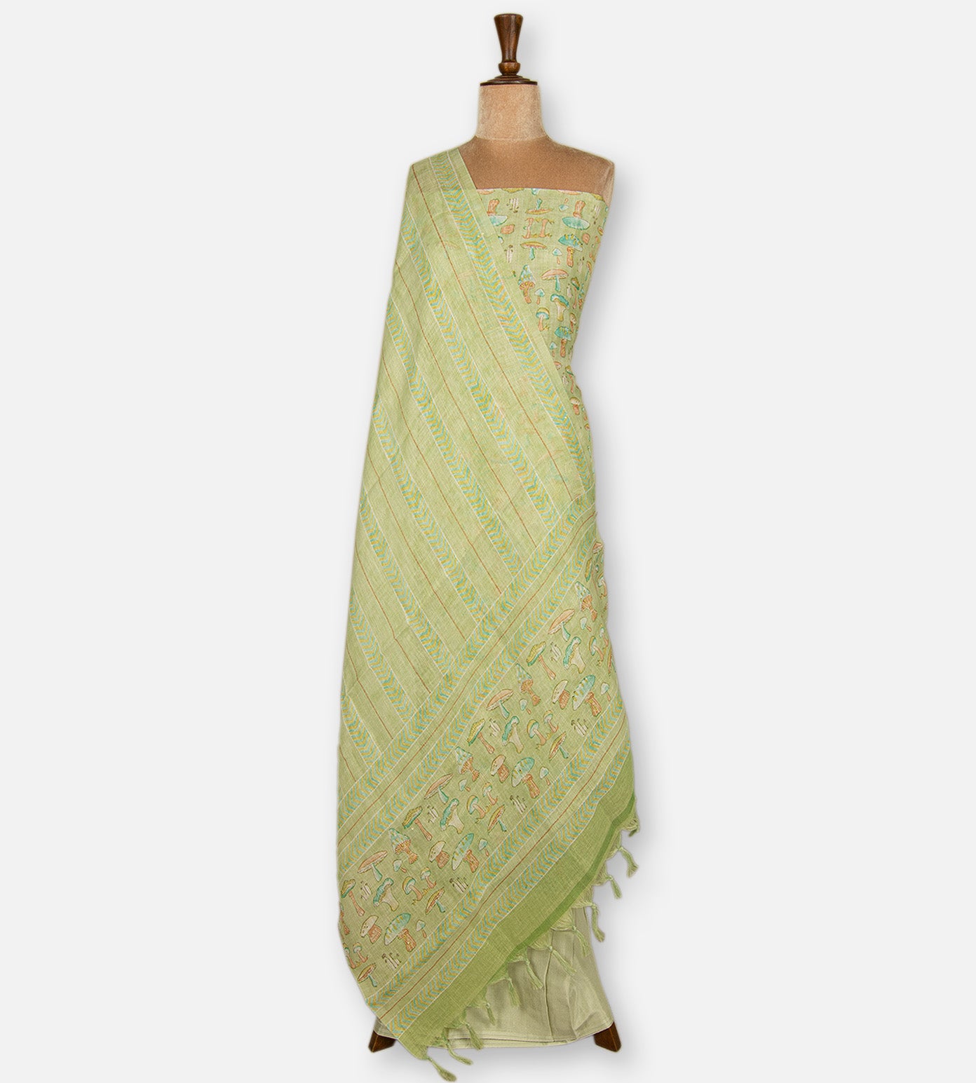 Pistachio Green Linen Cotton Salwar