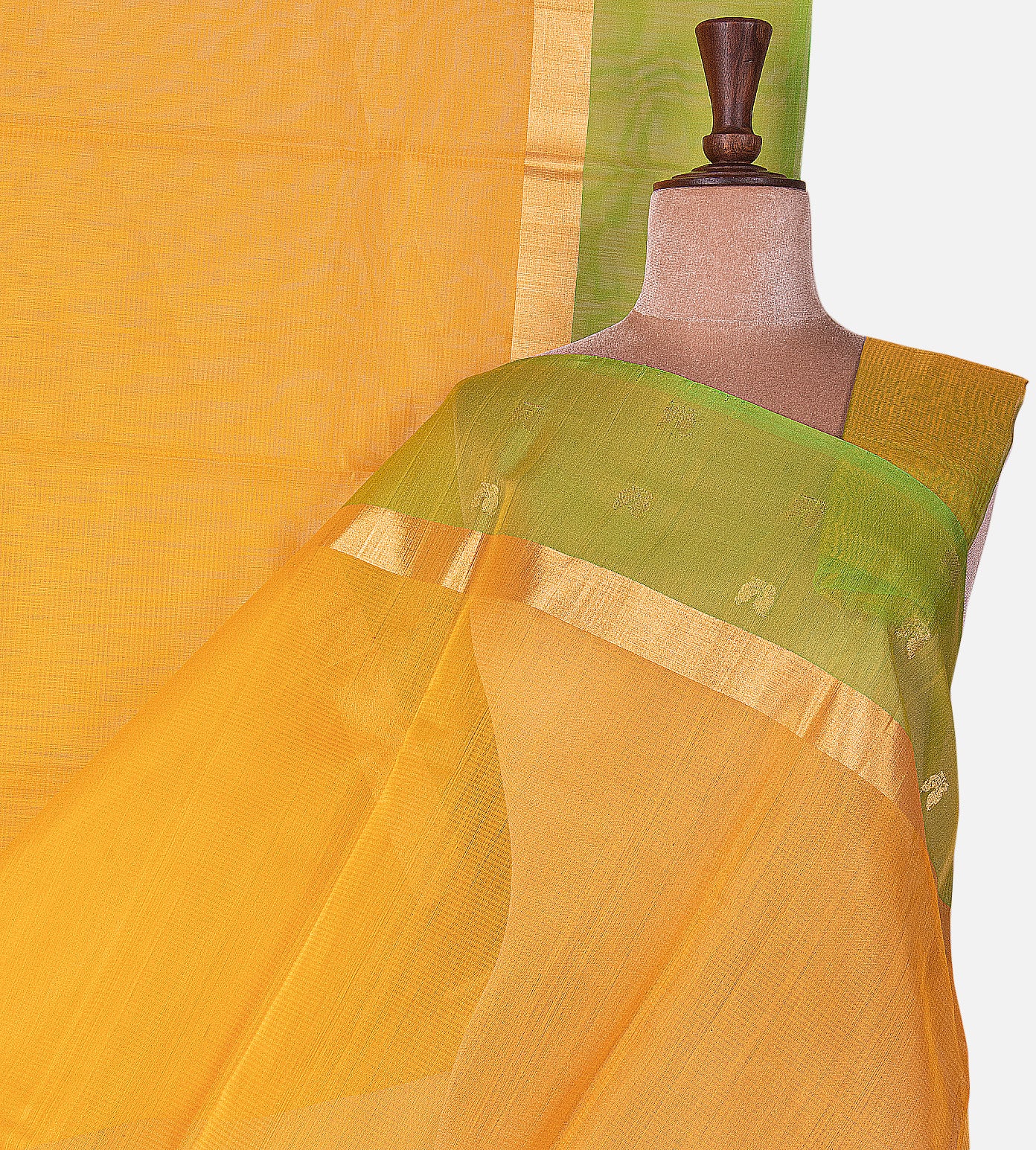 Yellow Silk Cotton Saree