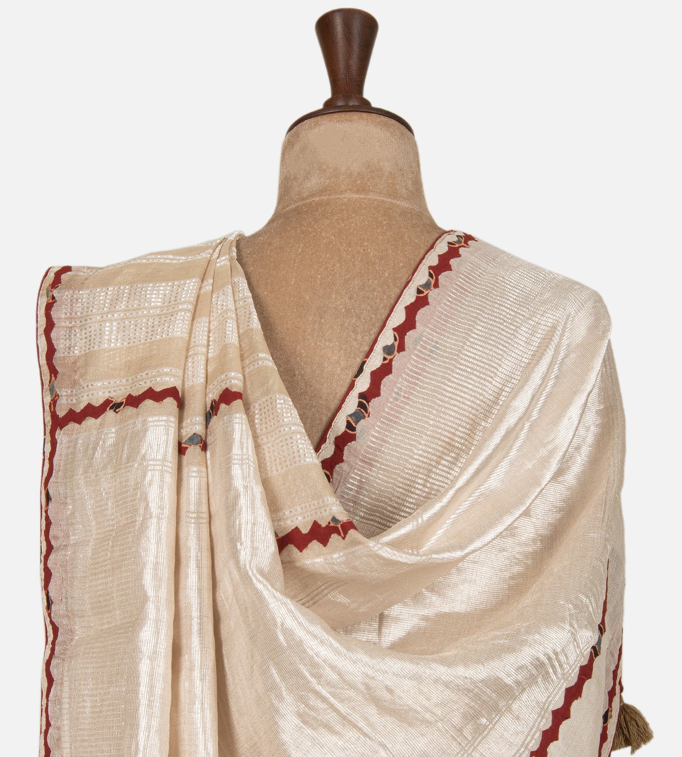 Creme Tussar Saree