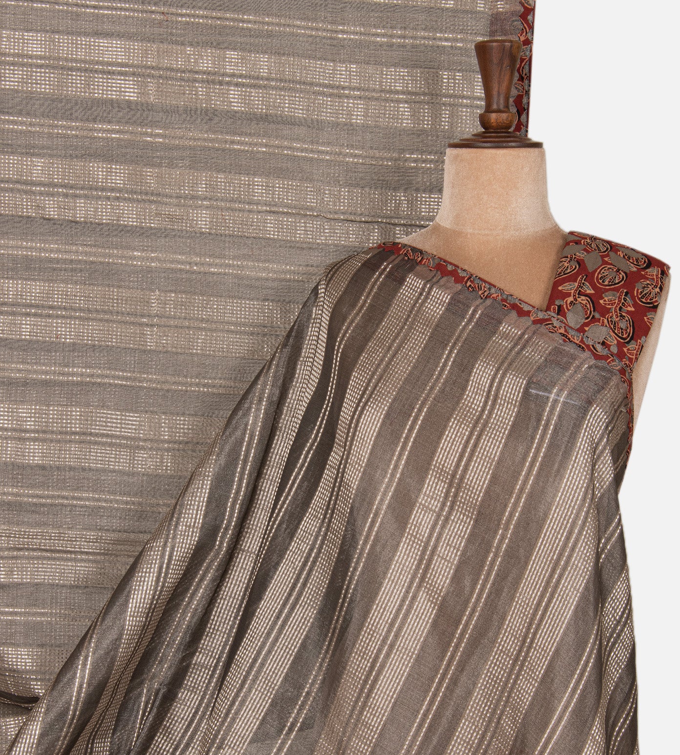 Grey Tussar Saree