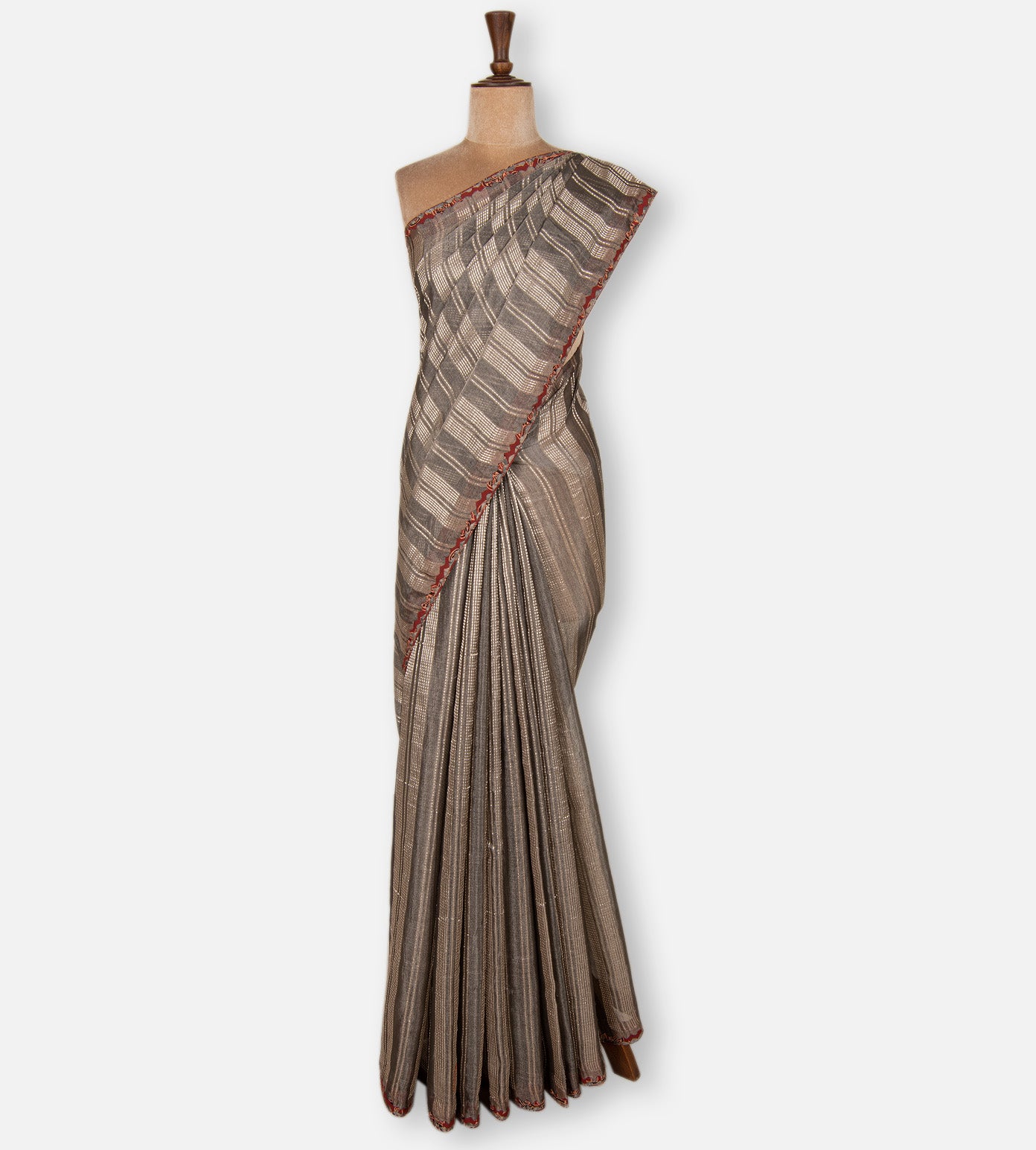 Grey Tussar Saree