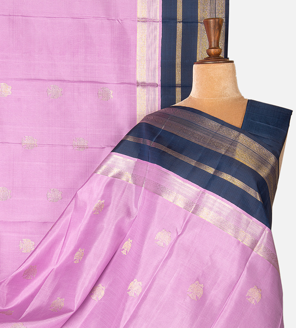 Lavender Kanchipuram Silk Saree