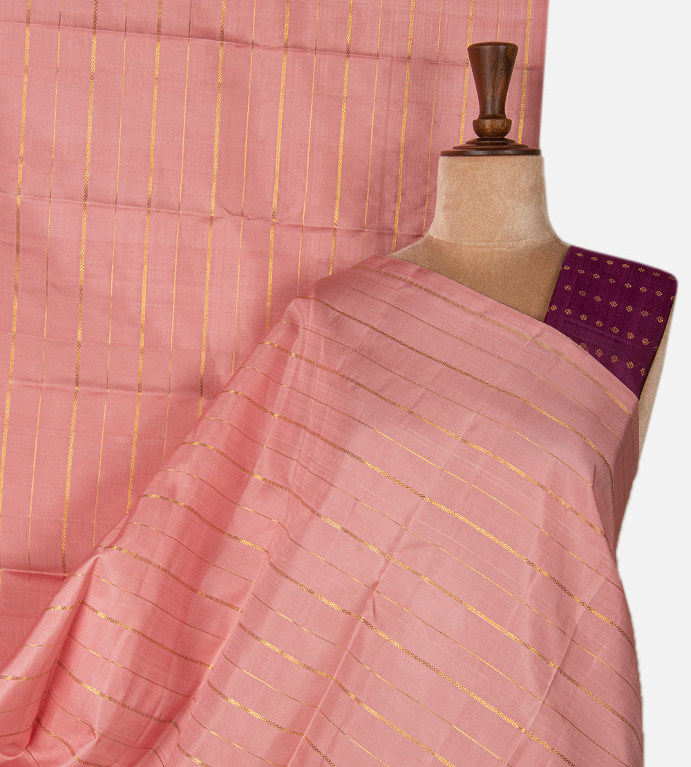 Pink Kanchipuram Silk Saree