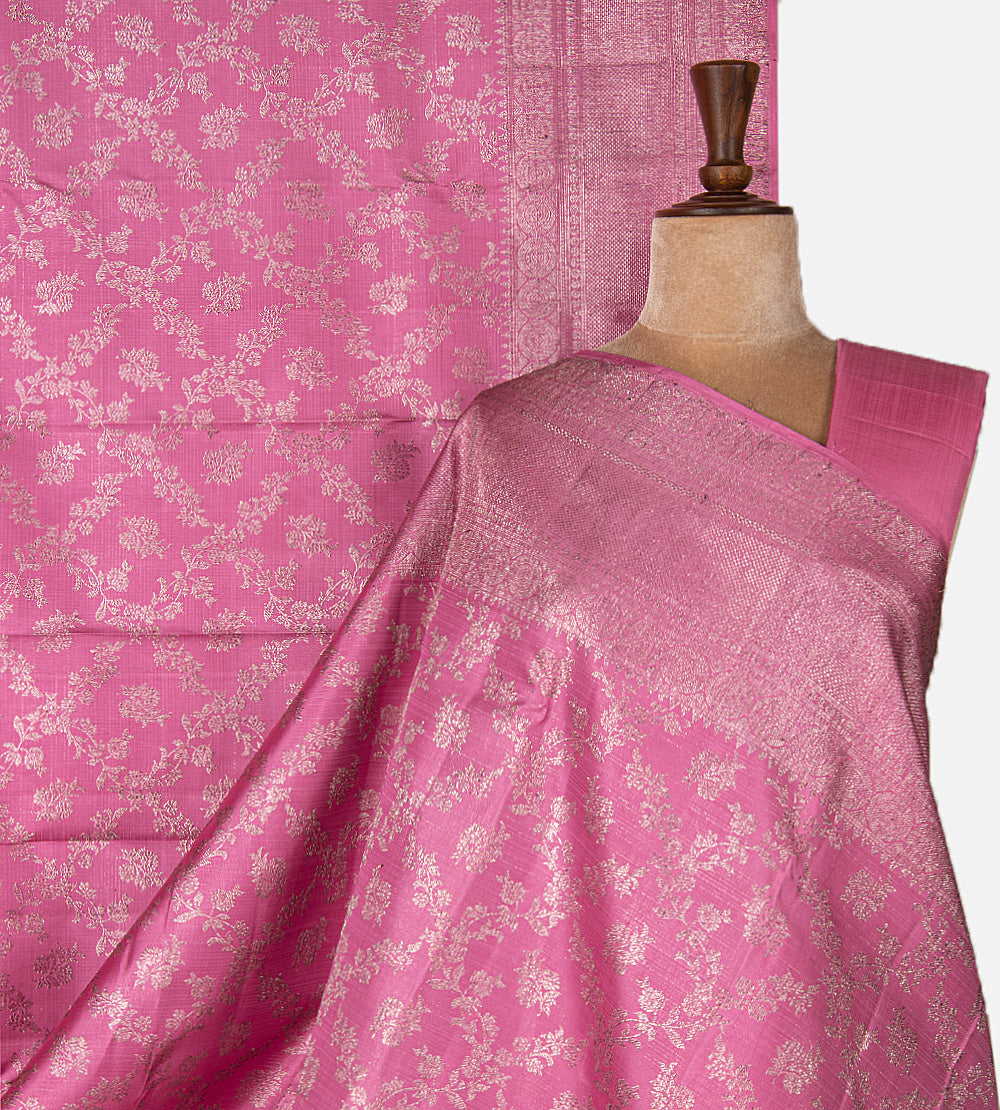 Pink Kanchipuram Silk Saree